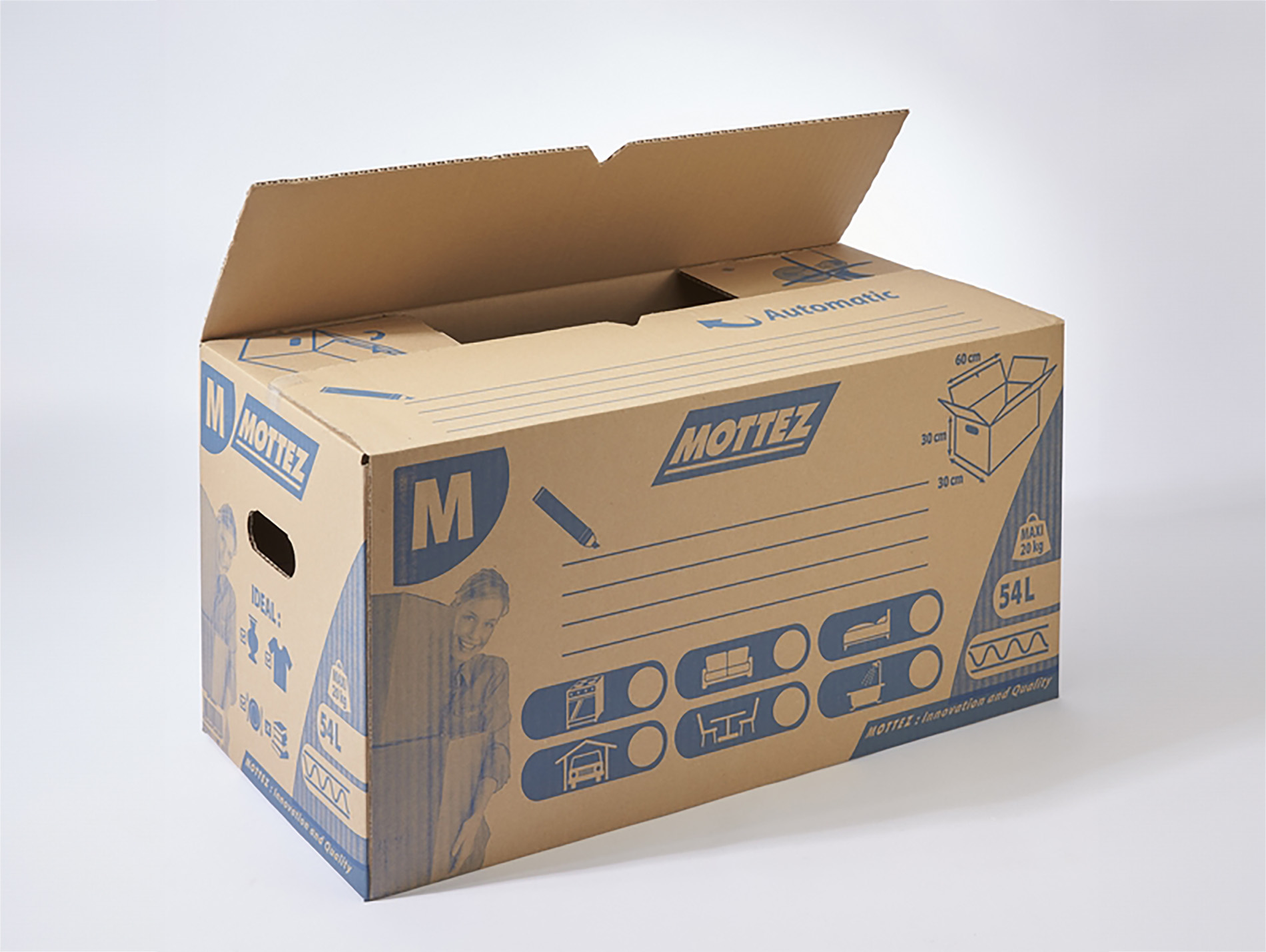 Carton MOTTEZ 54l 600x300x300mm