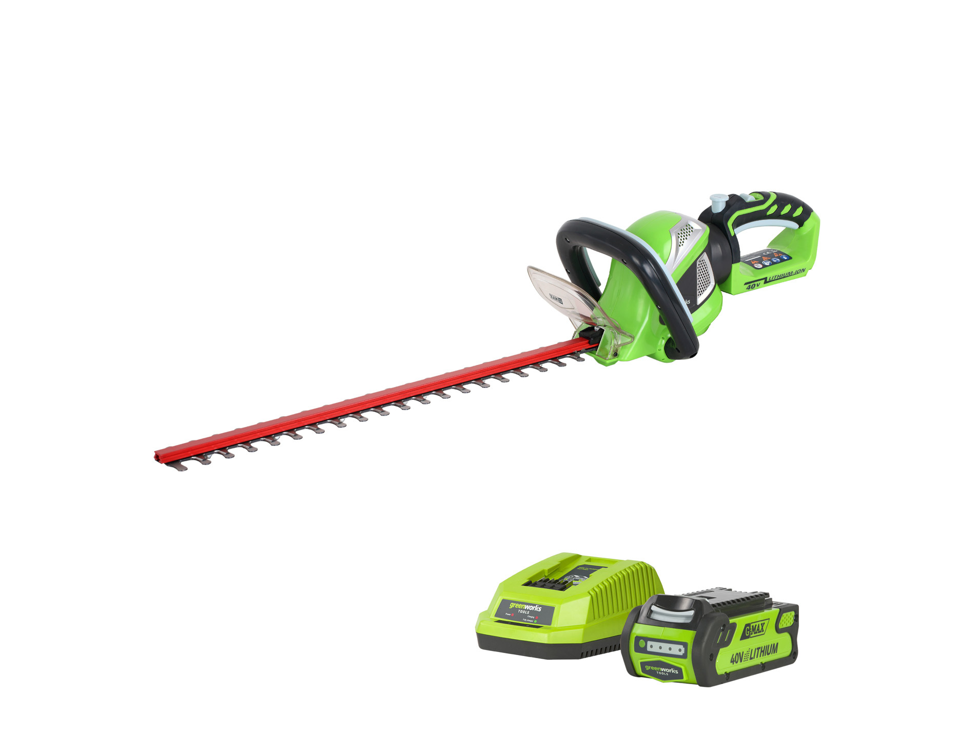 Taille-haie à batterie GREENWORKS G40HT61K2 40V B+C
