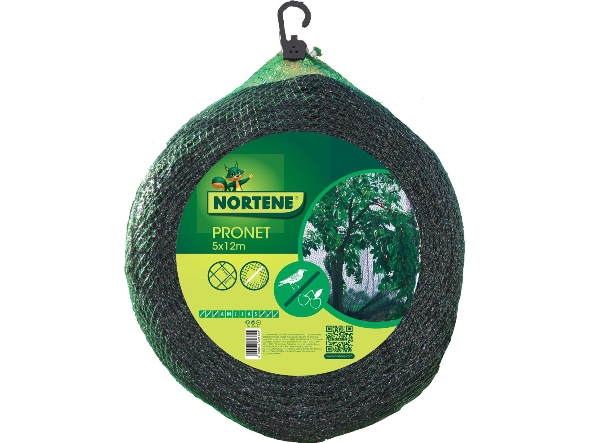 Filet de protection anti-oiseaux  renforcé Pronet12x5m