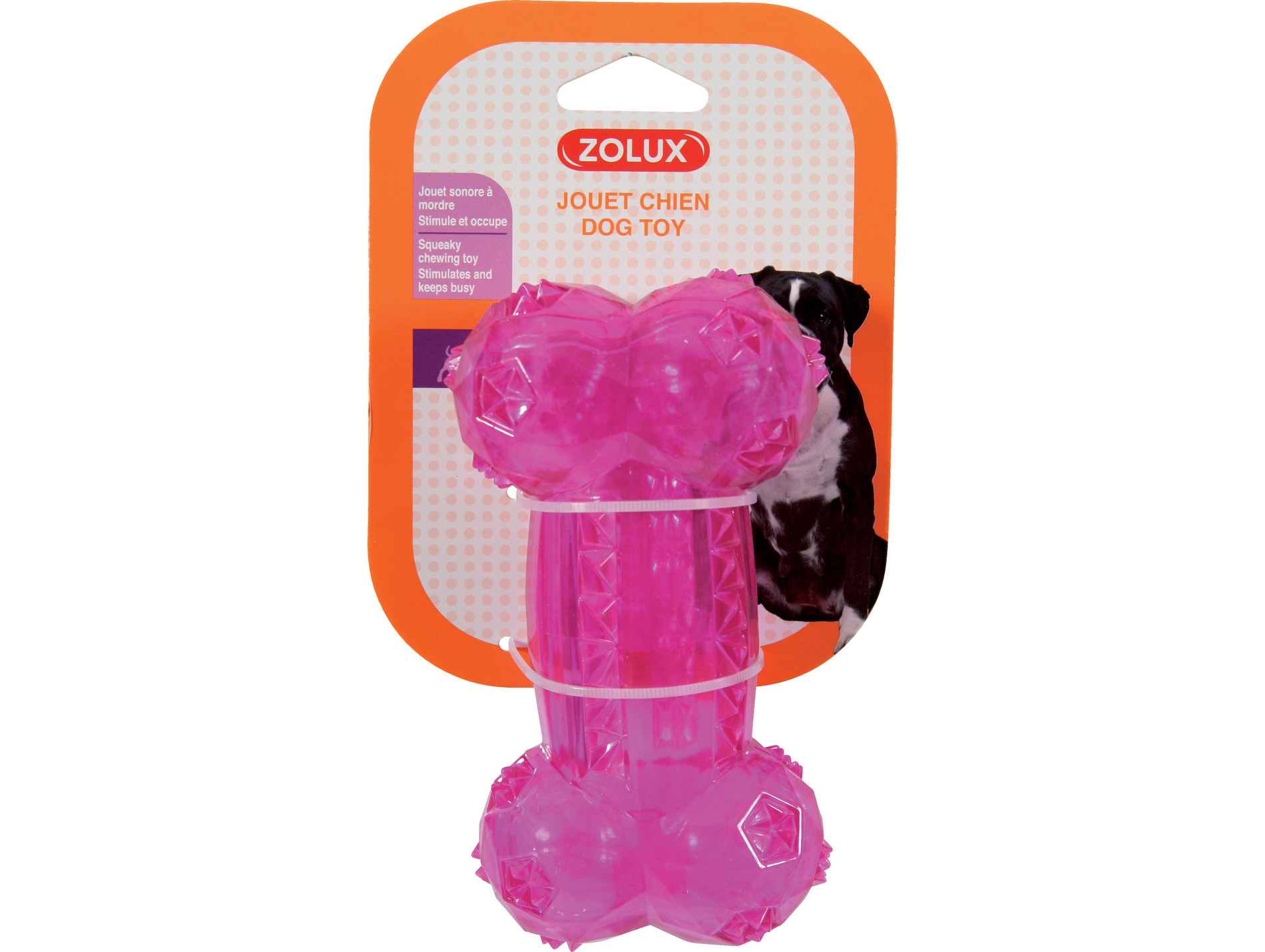 Jouet TPR os Pop framboise