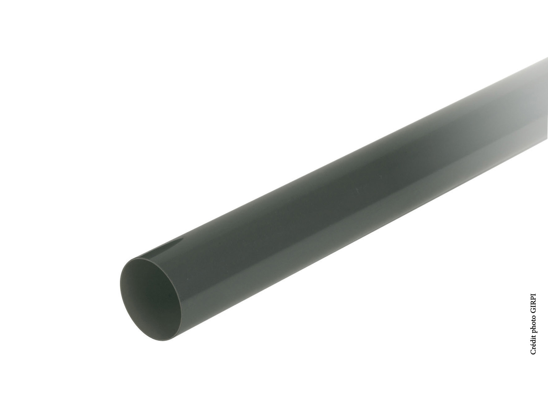 Tube de descente PVC D50 2m Gris
