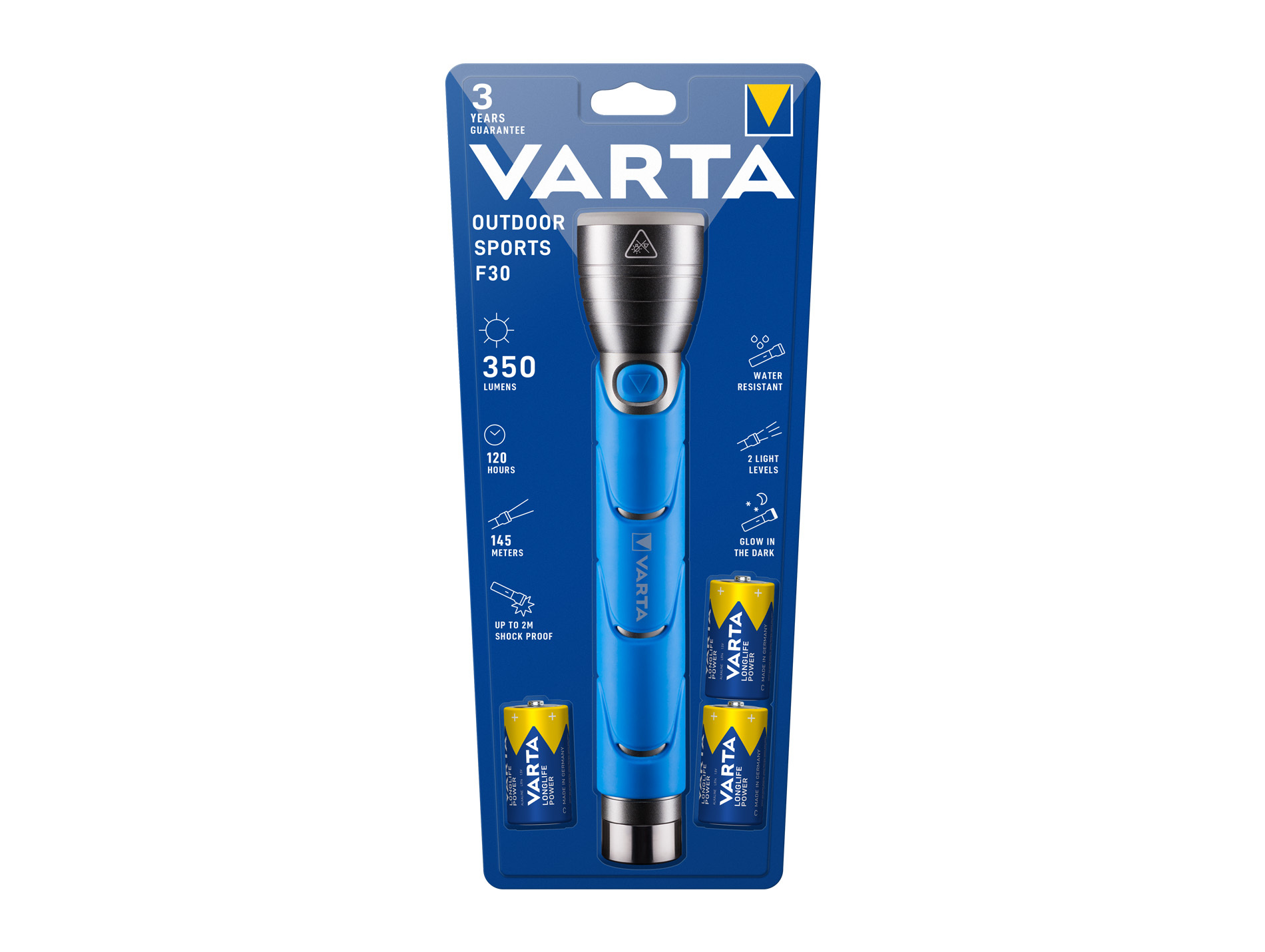 Lampe torche LED sport bleu