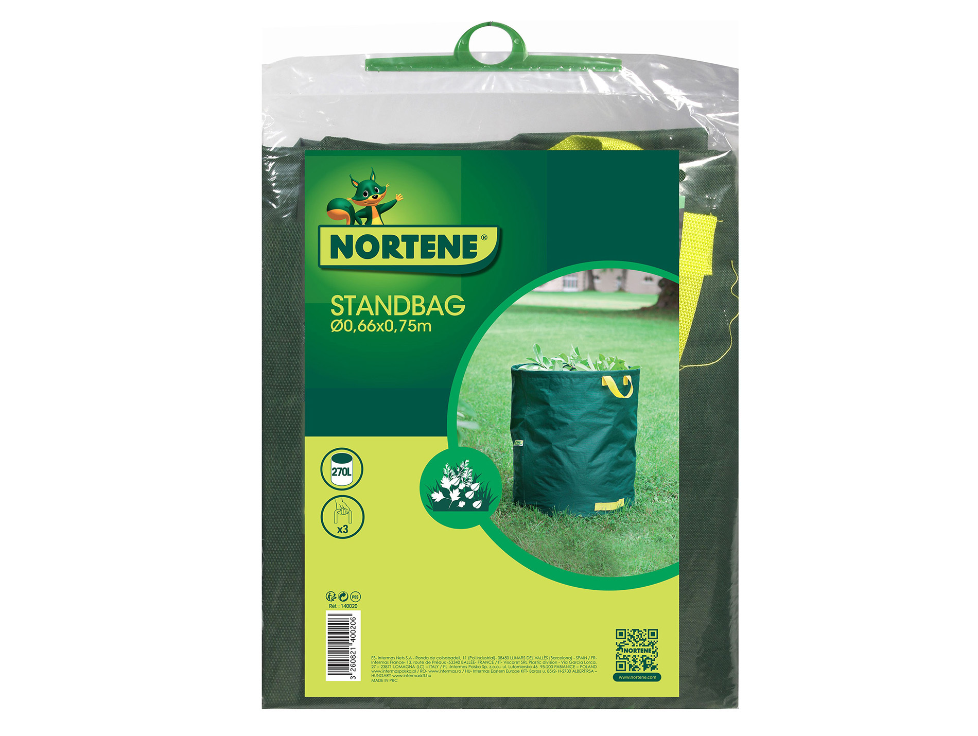 Sac à déchets végétaux NORTENE Standbag 272L