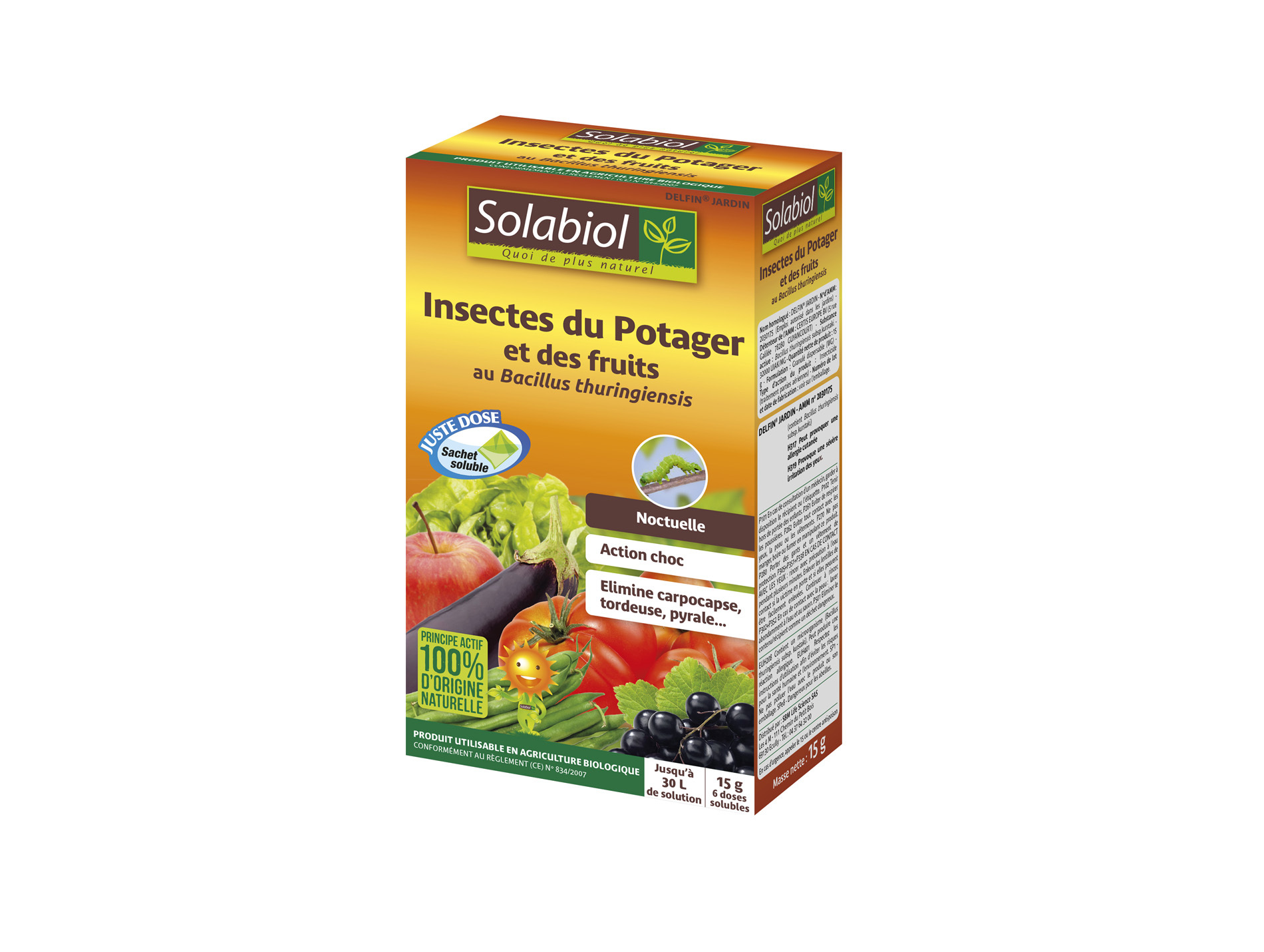 Insecticide SOLABIOL fruit et potager doses 6x2.5g