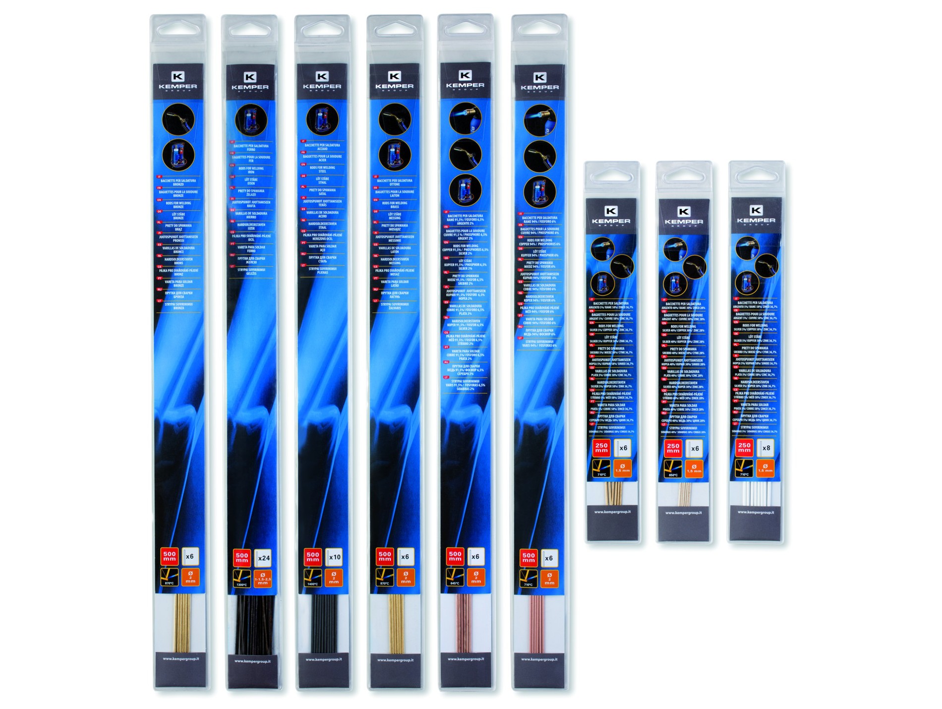 Baguettes de soudure Cuivre Argent Ø 2 x 50 cm x6