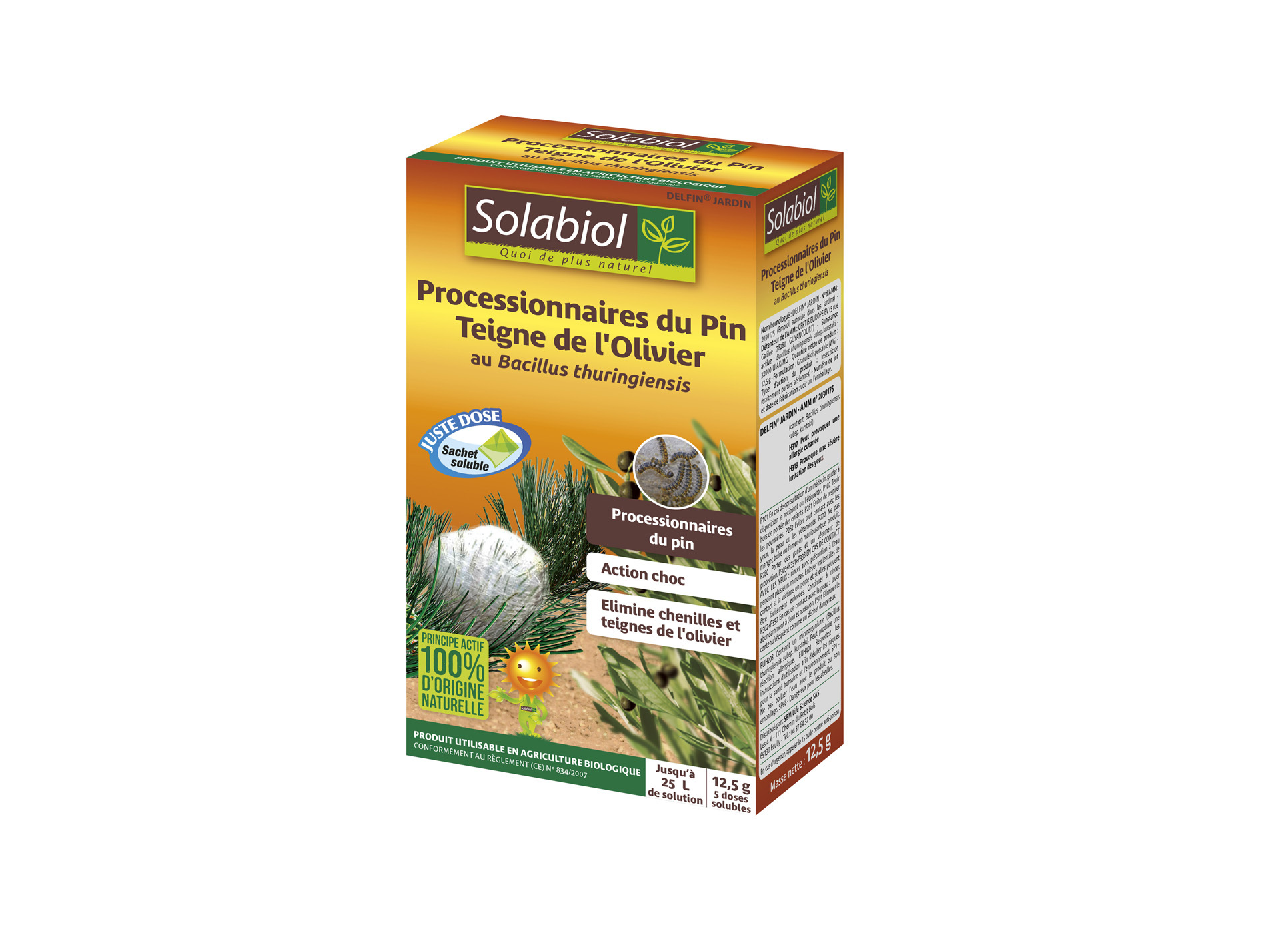 Insecticide SOLABIOL chenille processionnaire du pin  6x2.5g