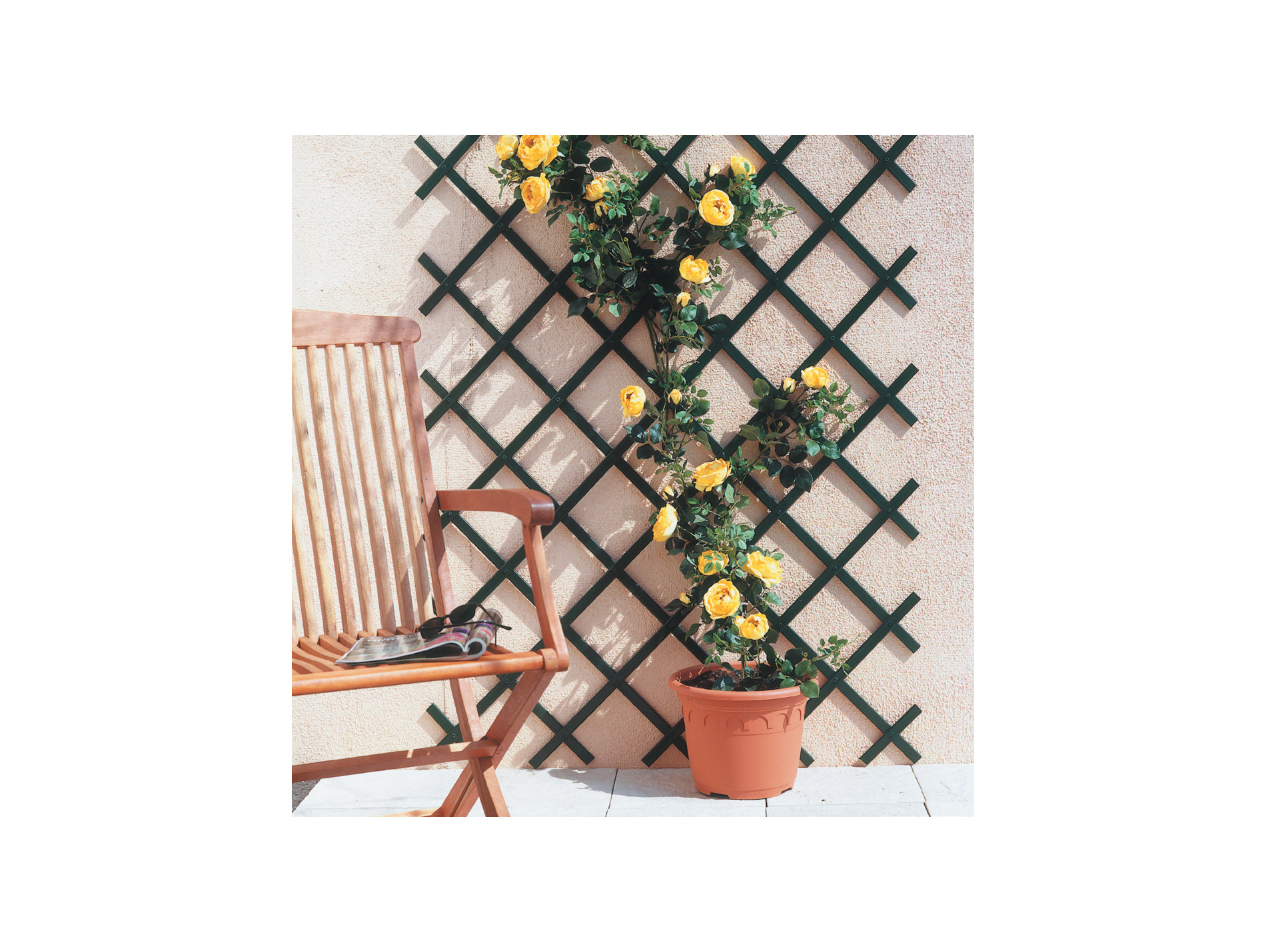 Treillis PVC Treilliflex 1 x 2 m vert