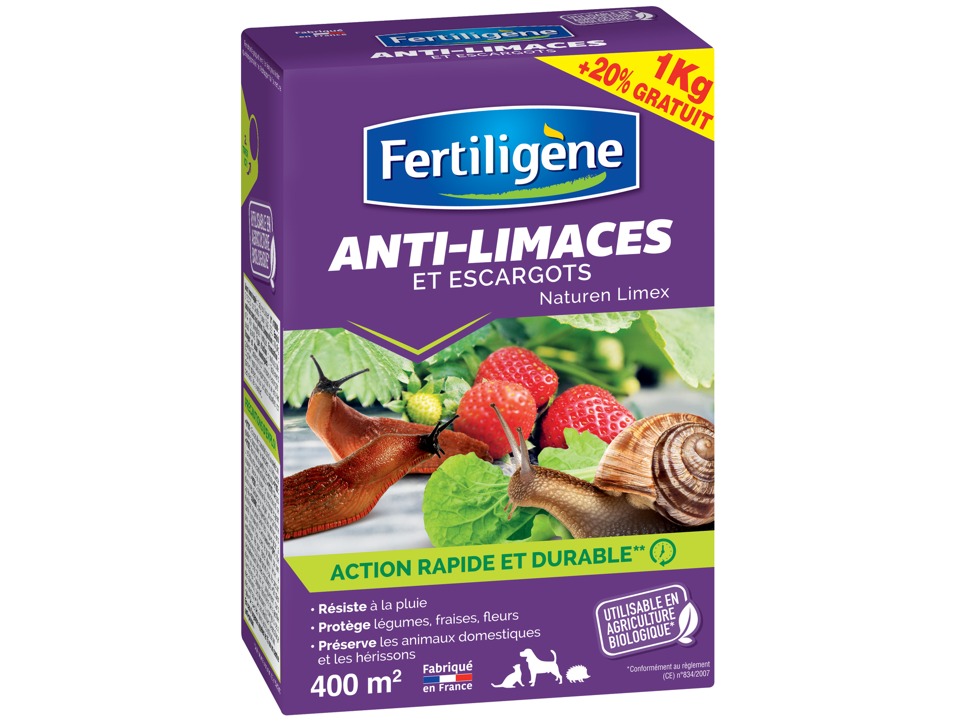 Anti limaces naturel FERTILIGENE 1kg + 20% gratuit