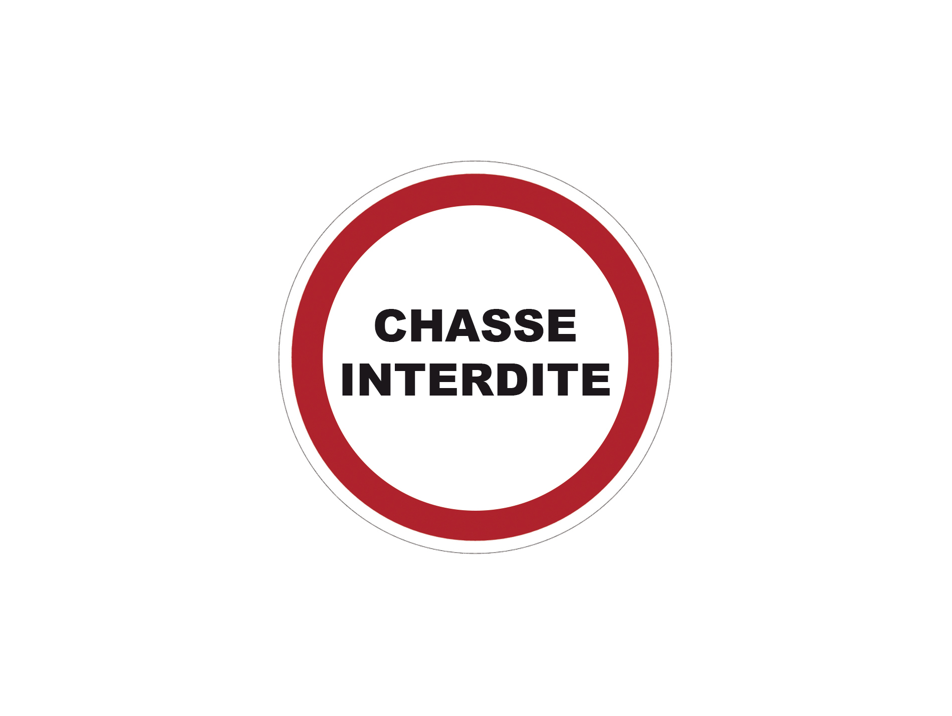 Panneau Chasse interdite ø280mm