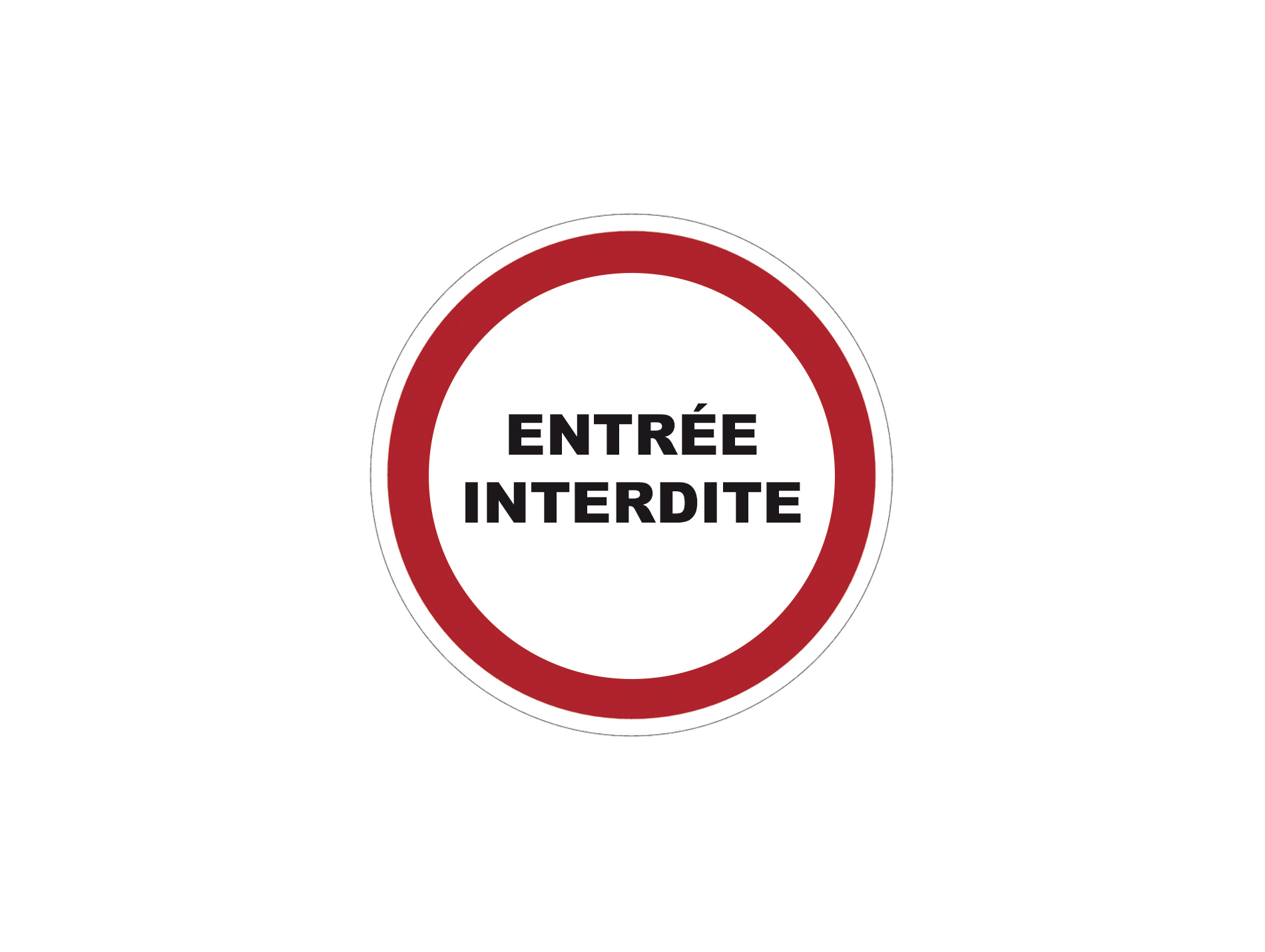Panneau signalisation Entrée interdite ø280mm