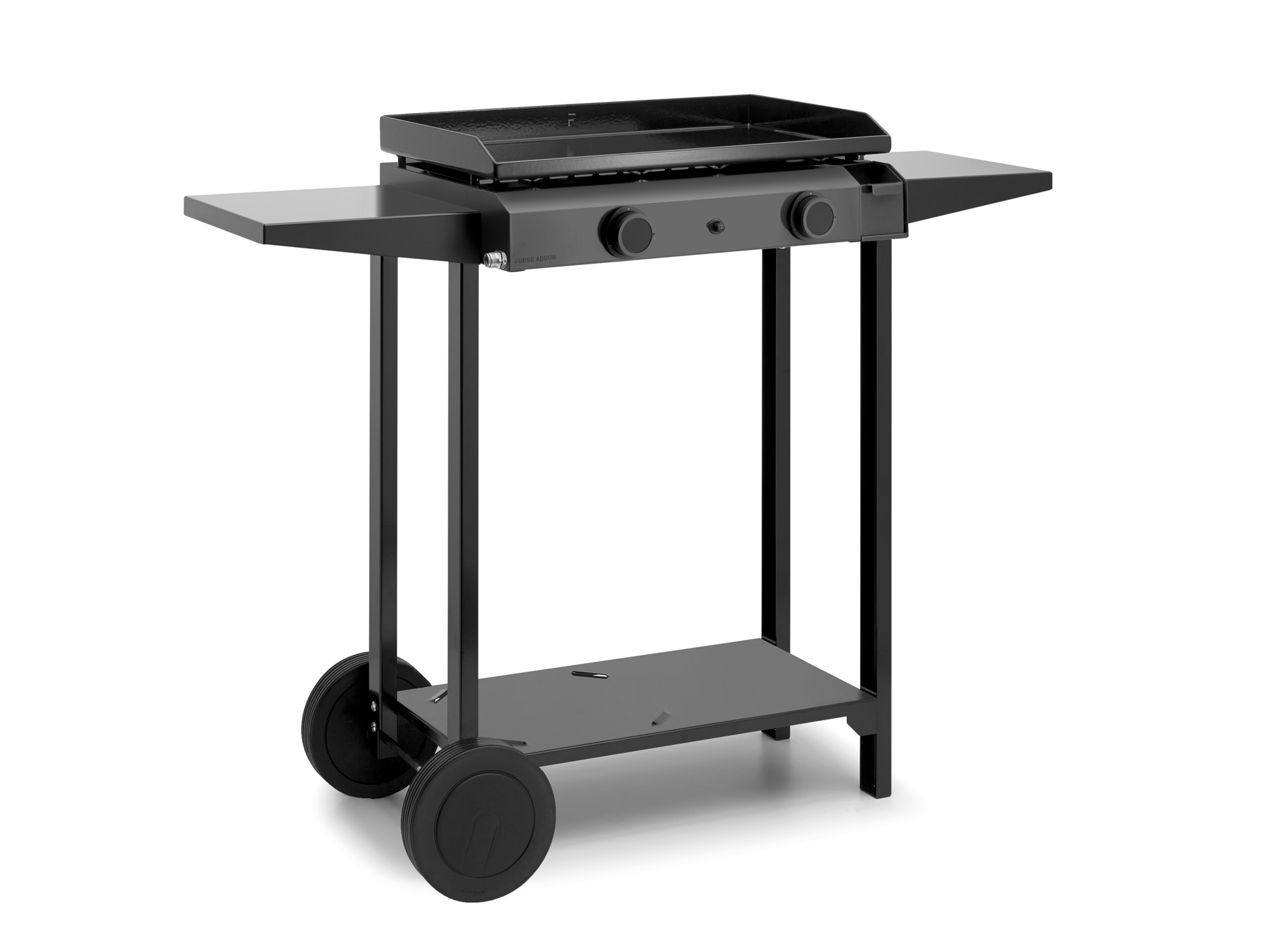 Chariot acier FORGE ADOUR plancha Base 60 noir