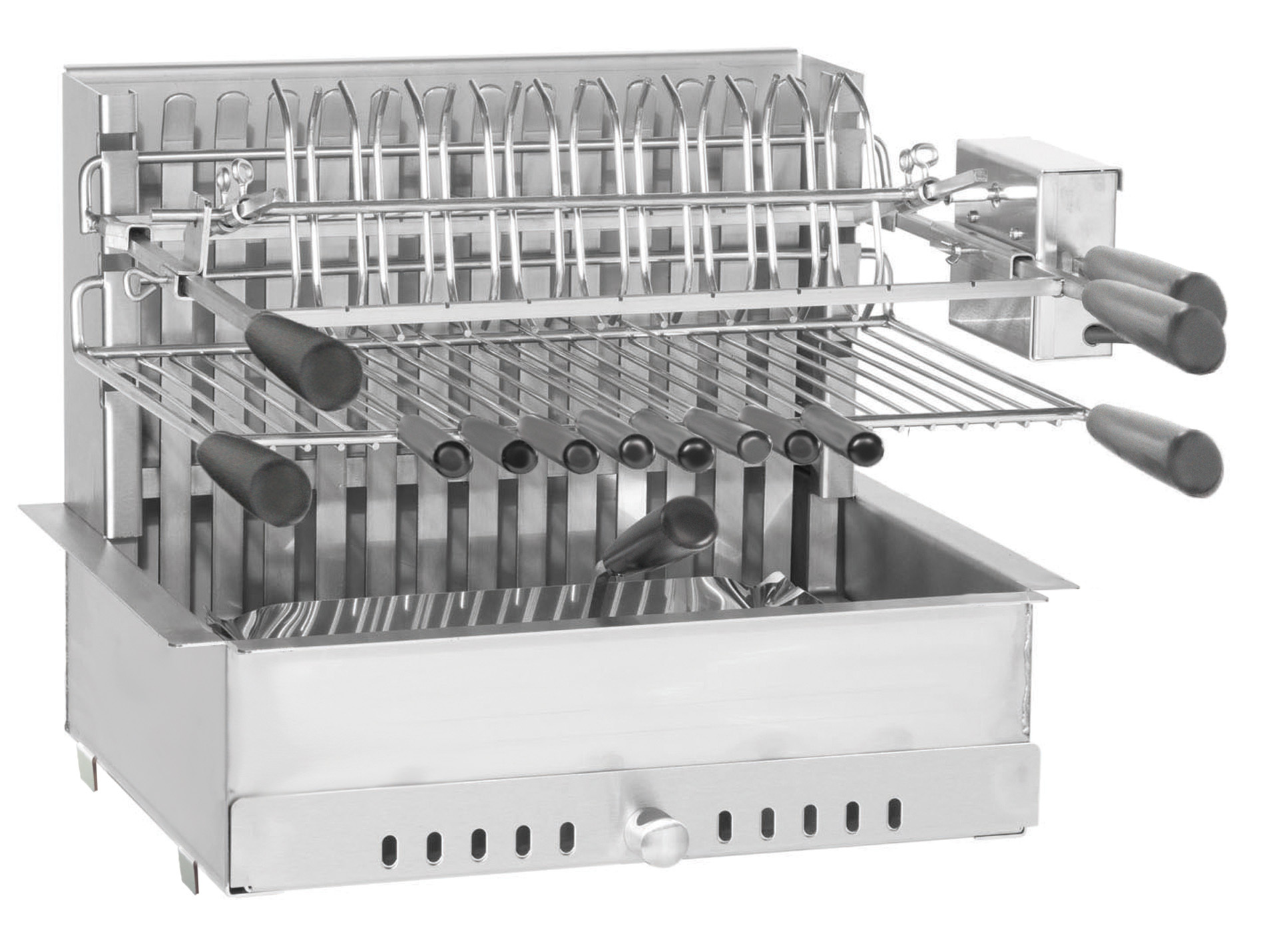 Gril inox encastrable 56 FORGE ADOUR avec tournebroche