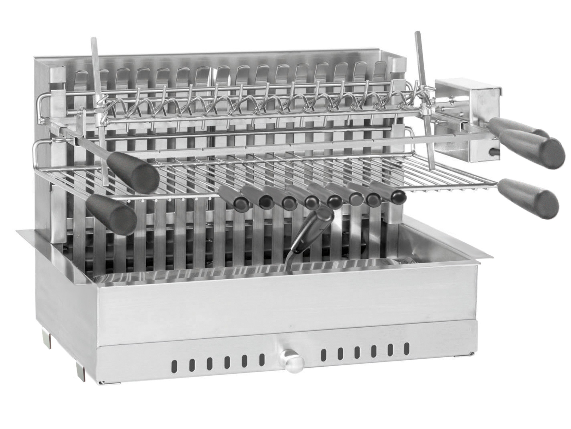 Gril inox encastrable 66 FORGE ADOUR avec tournebroche