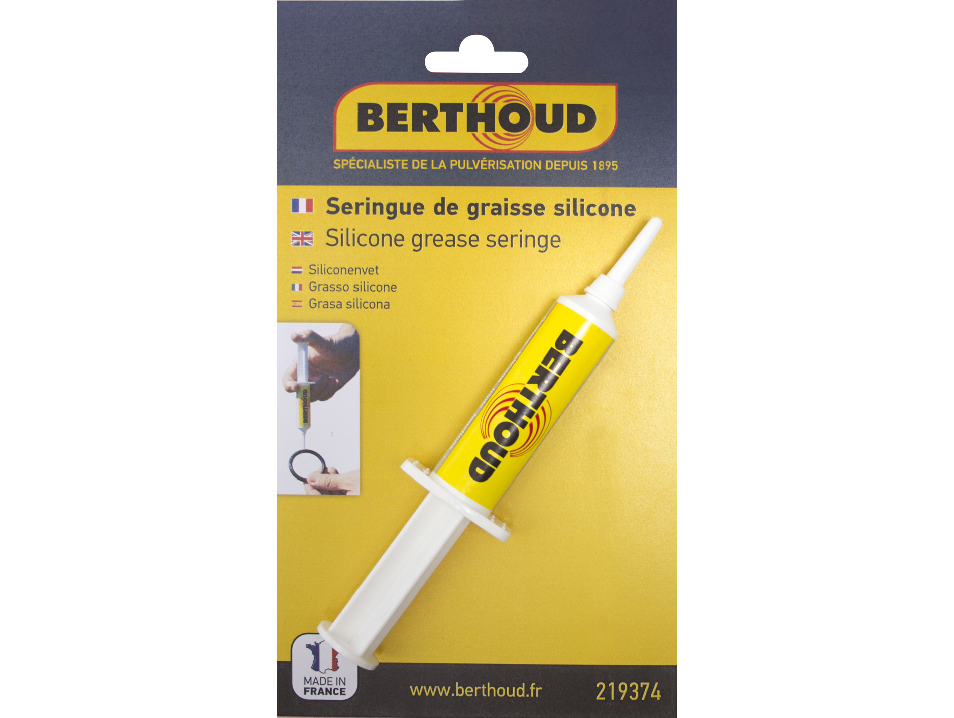 Seringue graisse silicone pour entretien pulvérisateurs