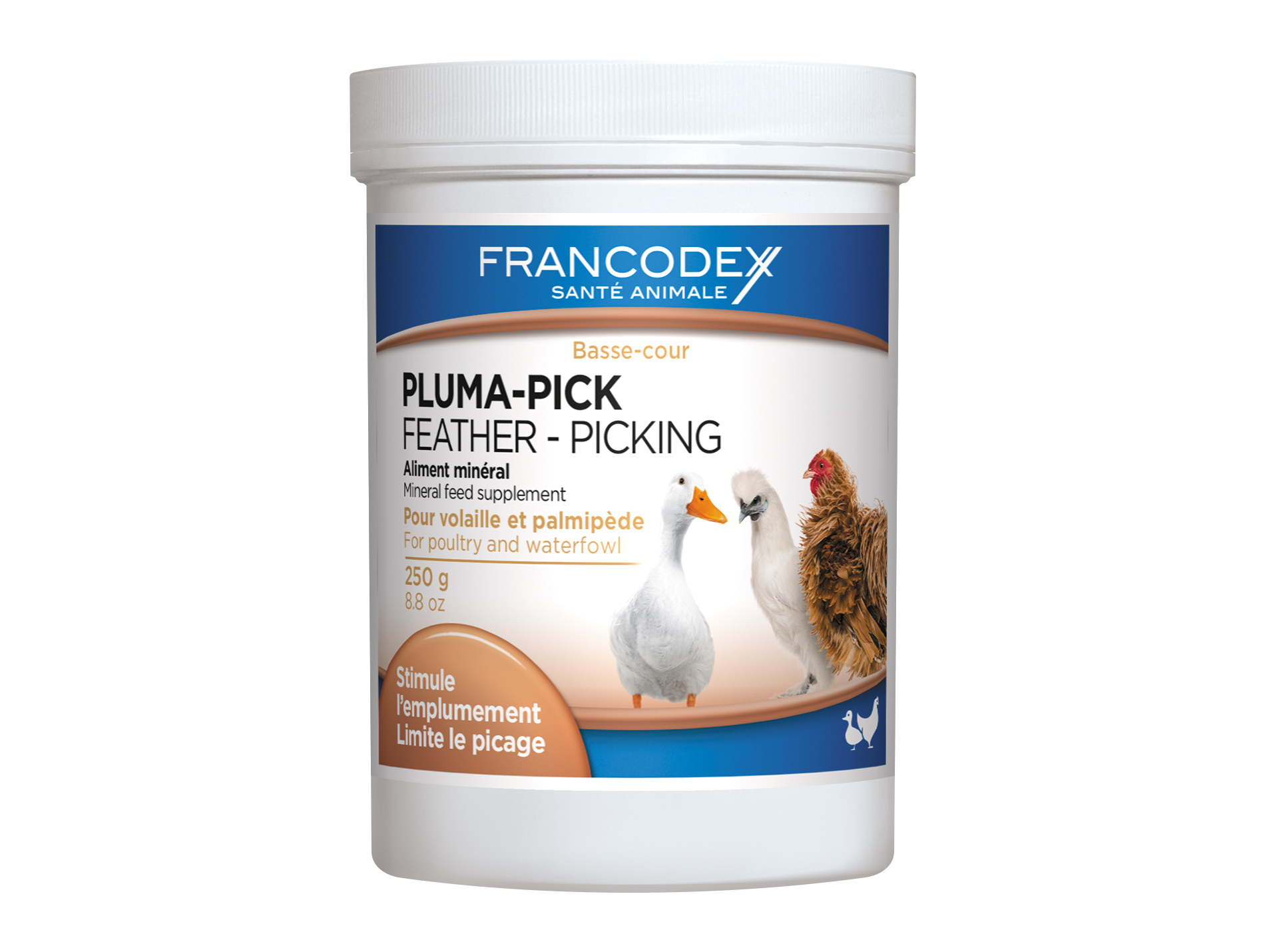 Aliment minéral Pluma-Pick Volailles Francodex 250g