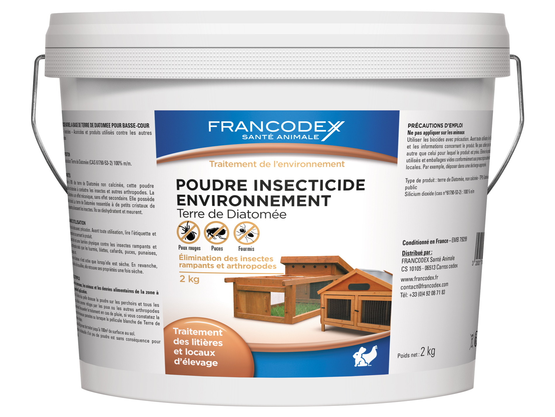Poudre insecticide basse cour Francodex 2kg