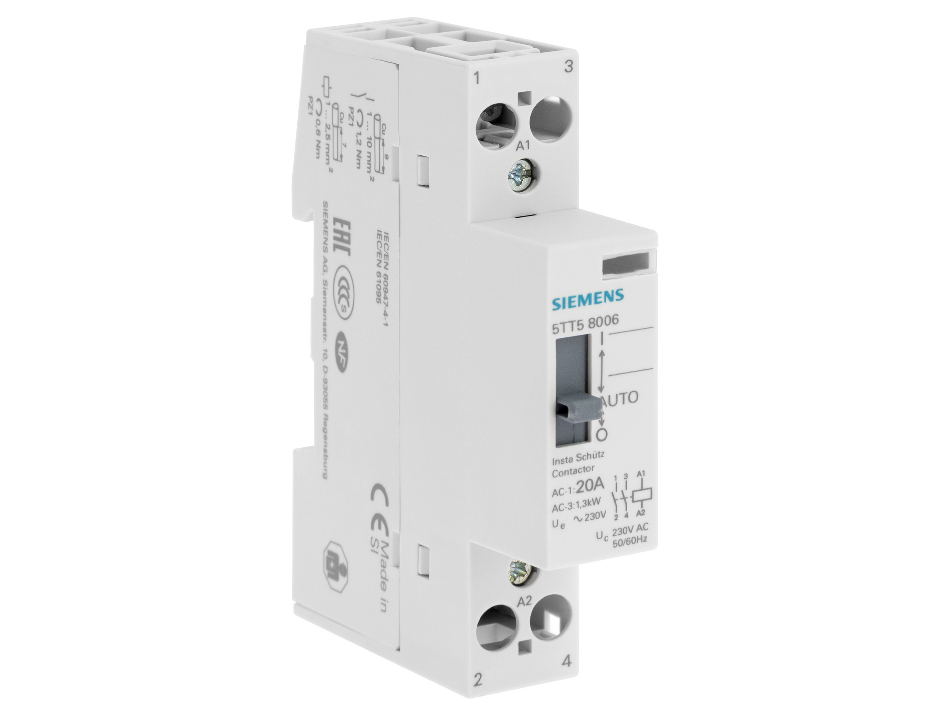 Contacteur jour/nuit 20A 2NO SIEMENS