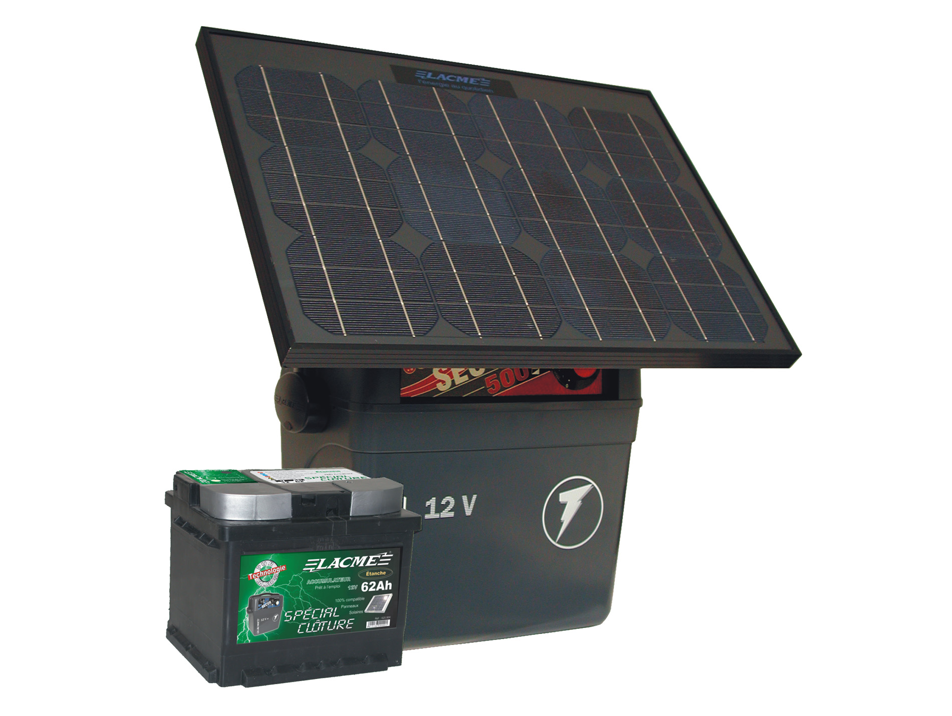 Electrificateur batterie LACME secur-sun solaire 5J