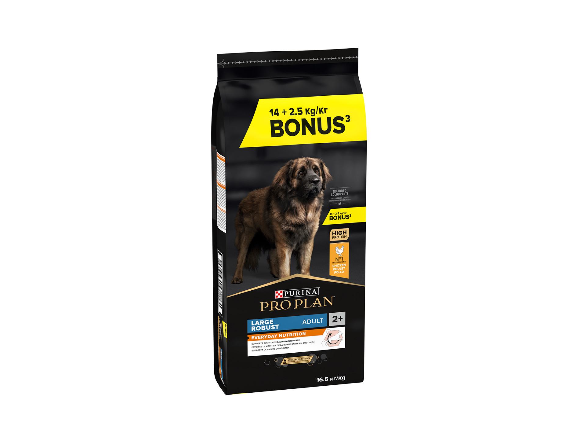 Croquettes chien Adult Robust PRO PLAN 14+2,5kg OFFERTS