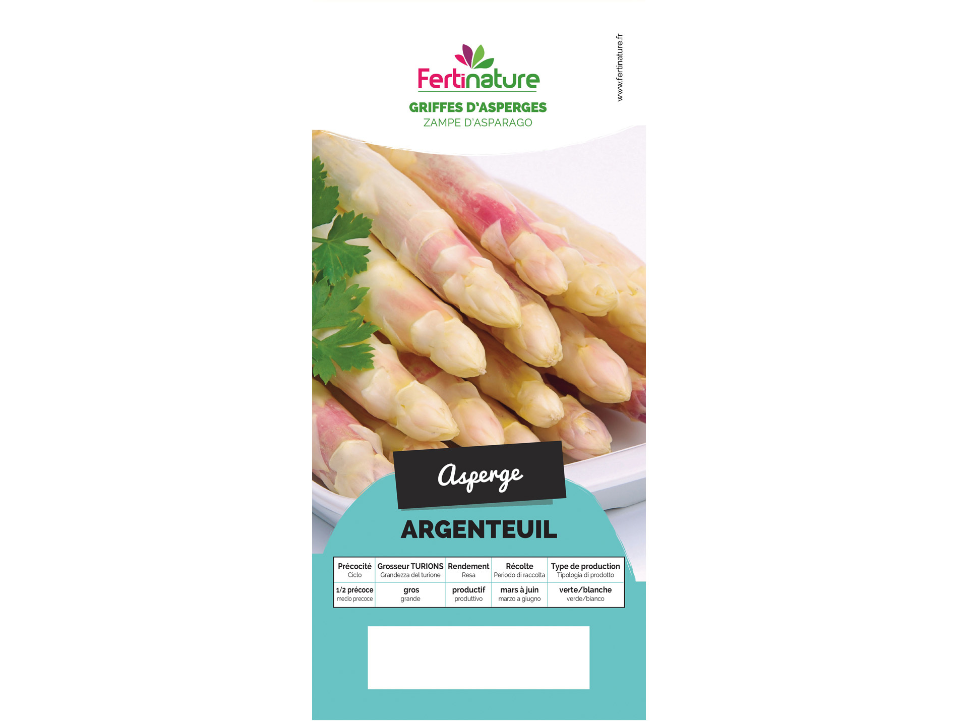 Plants d'asperges FERTINATURE Argentueil x10