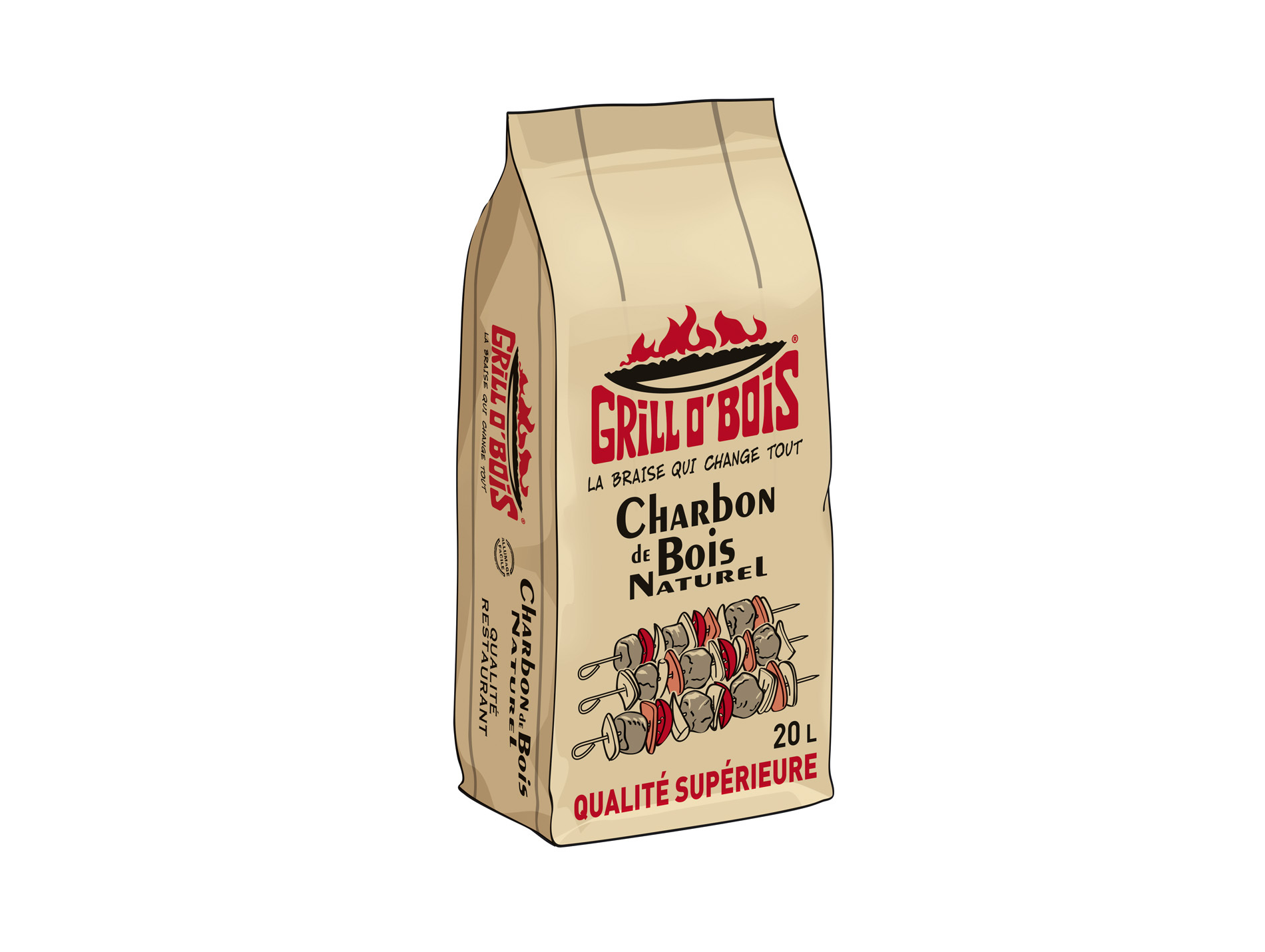 Charbon de bois GRILL O'BOIS 20L