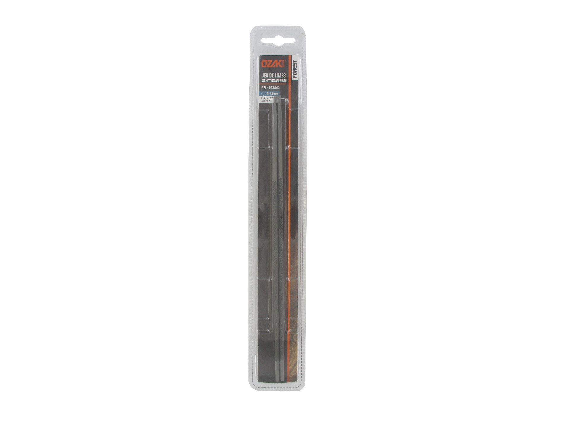 Limes d'affûtage chaînes GARDY PARTS pour 1/4" & 3/8" Ø4mm x2