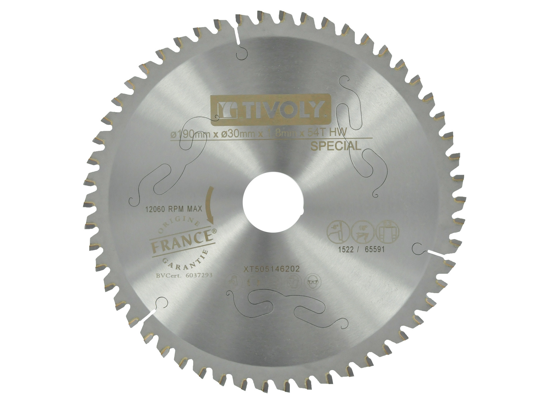 Lame scie circulaire Ø190 x 30mm 54 dents