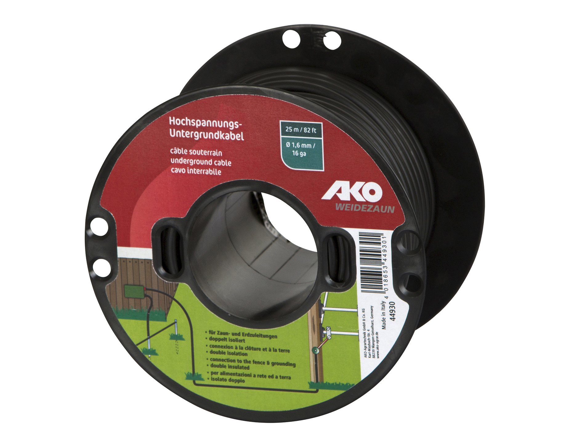 Câble enterrable acier 50 m Diam 2,5mm