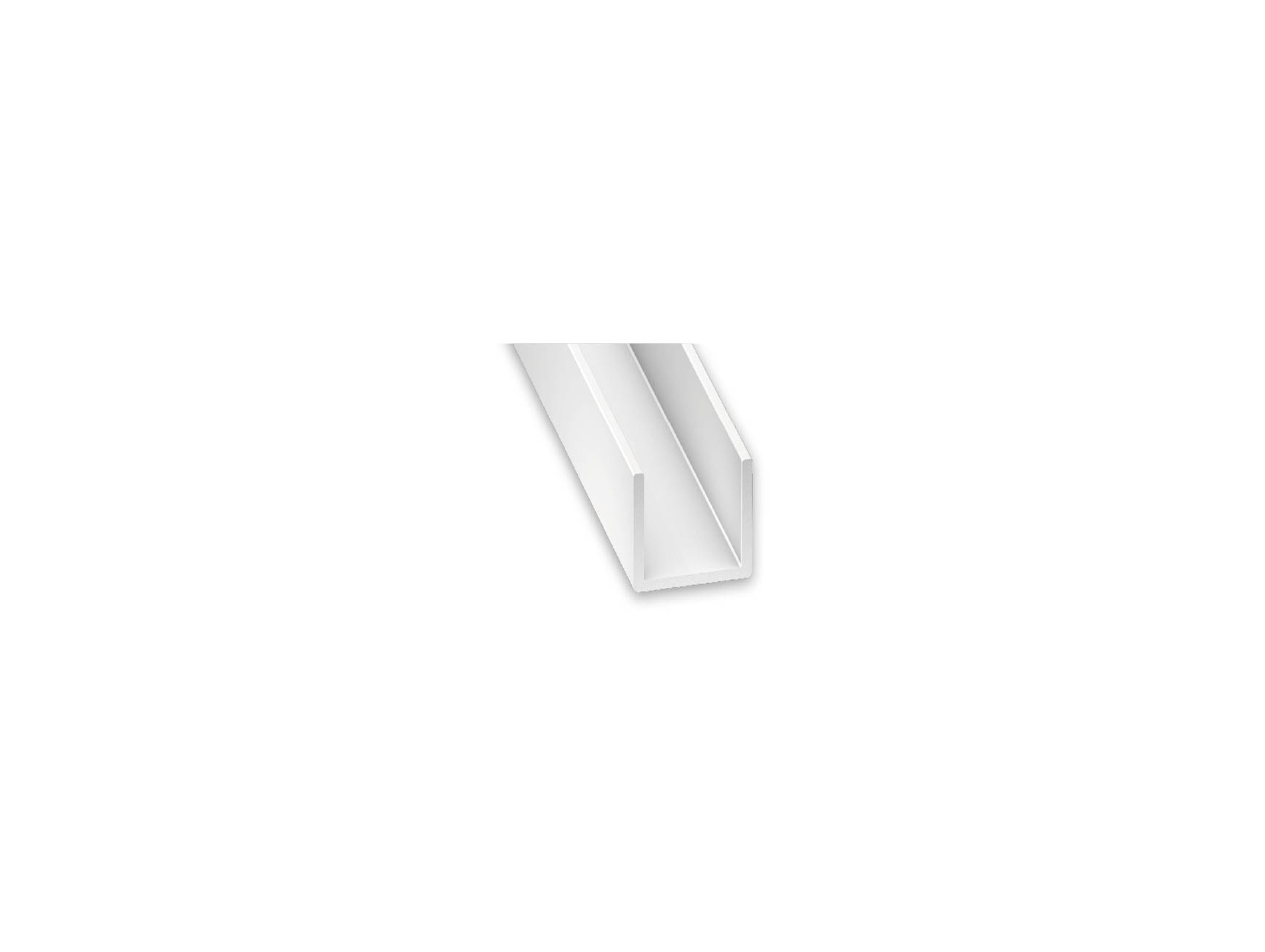 Profilé en U PVC blanc 10x21mm L.1m Ép.1mm