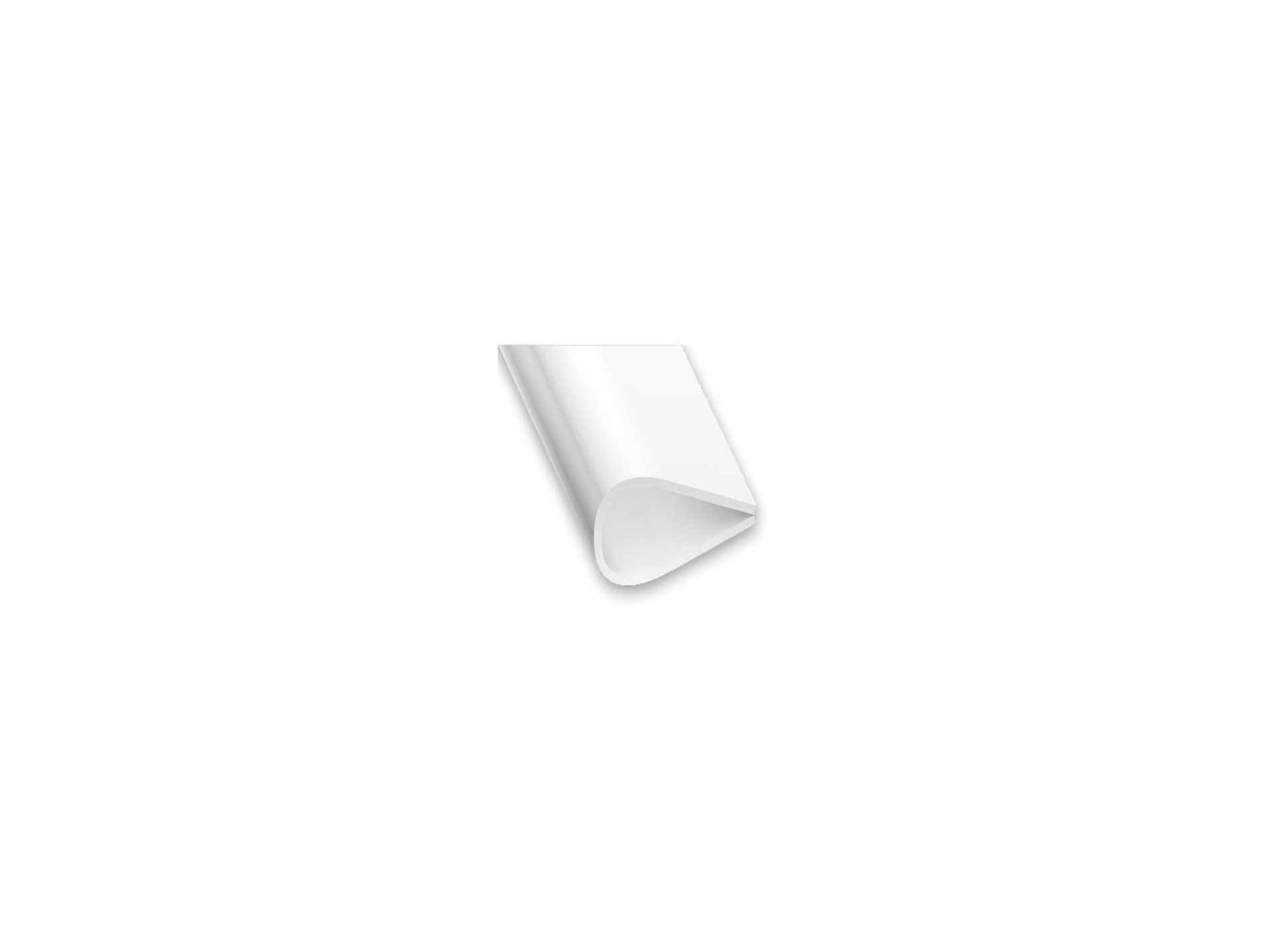 Serre feuillet PVC blanc 15mm L.1m