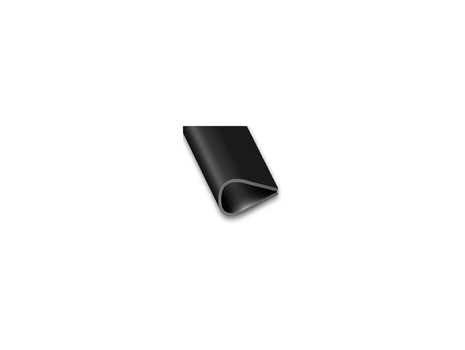 Serre feuillet PVC noir 15mm L.1m