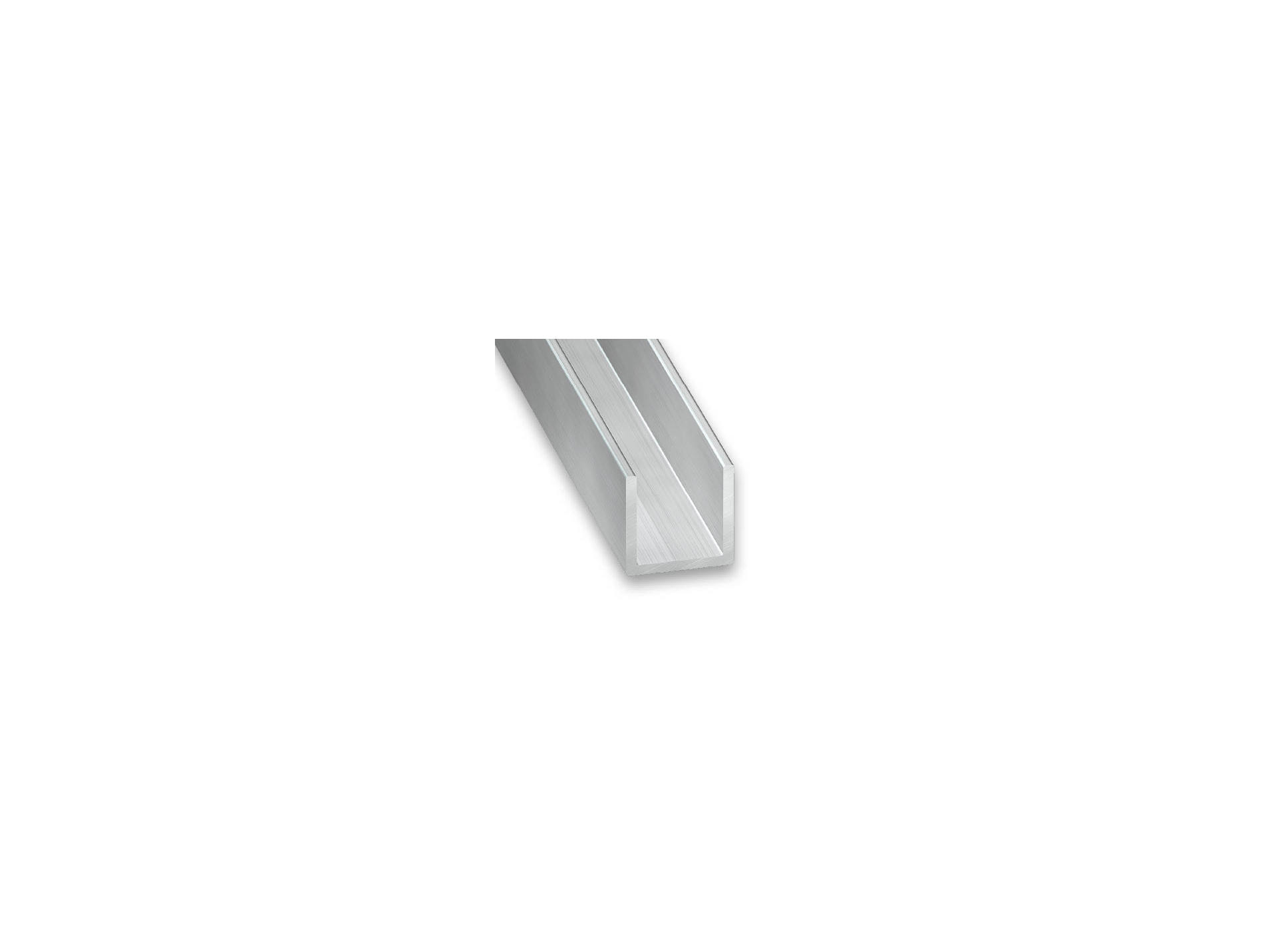 Profilé en U CQFD en aluminium brut 10x10x1mm 2m