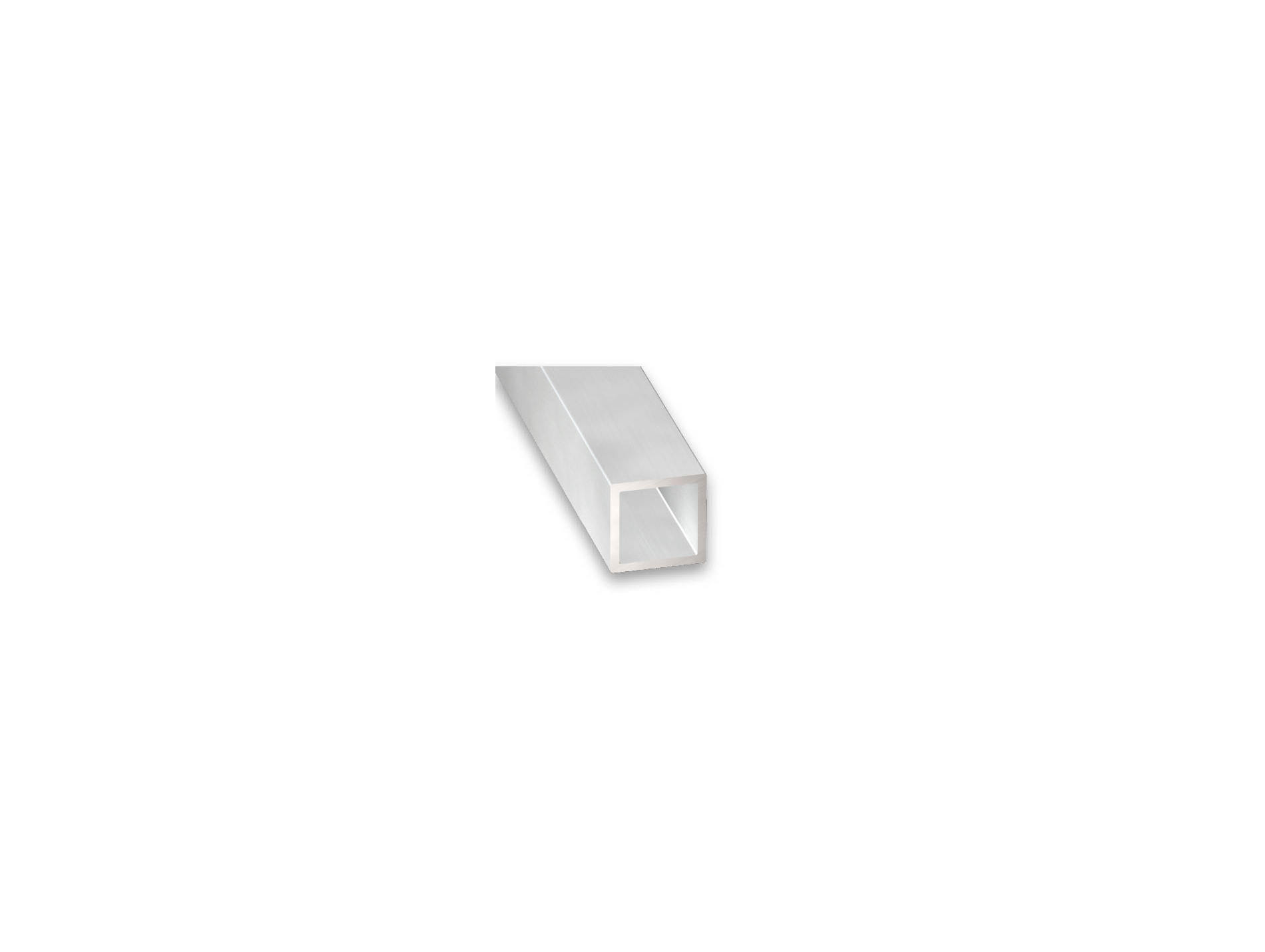 Tube carré aluminium brut 10x10mm L.1m Ép.1mm