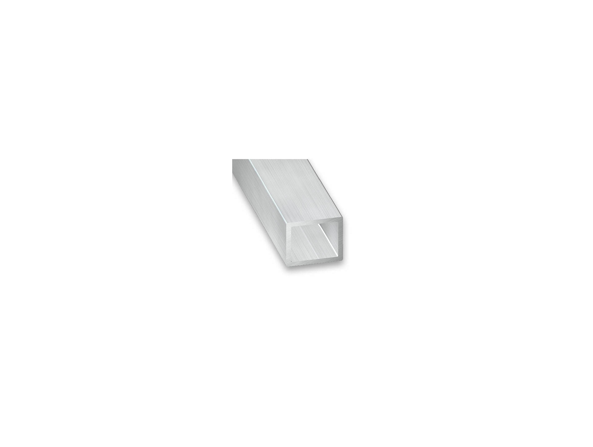 Tube rectangle aluminium brut 12x10mm L.1m Ép.1mm