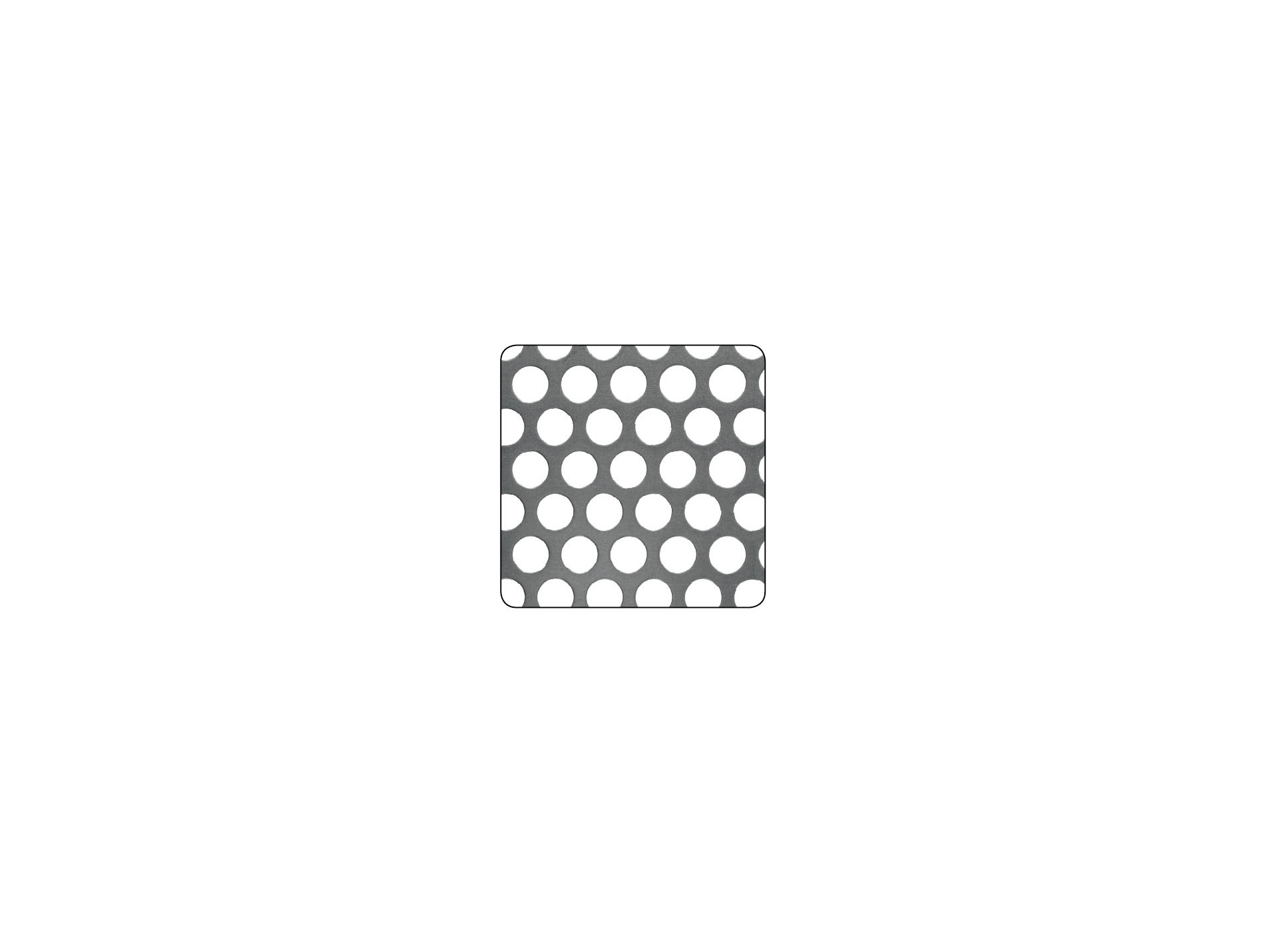 Tôle acier perforée rond Ø8 500x500mm Ép1mm
