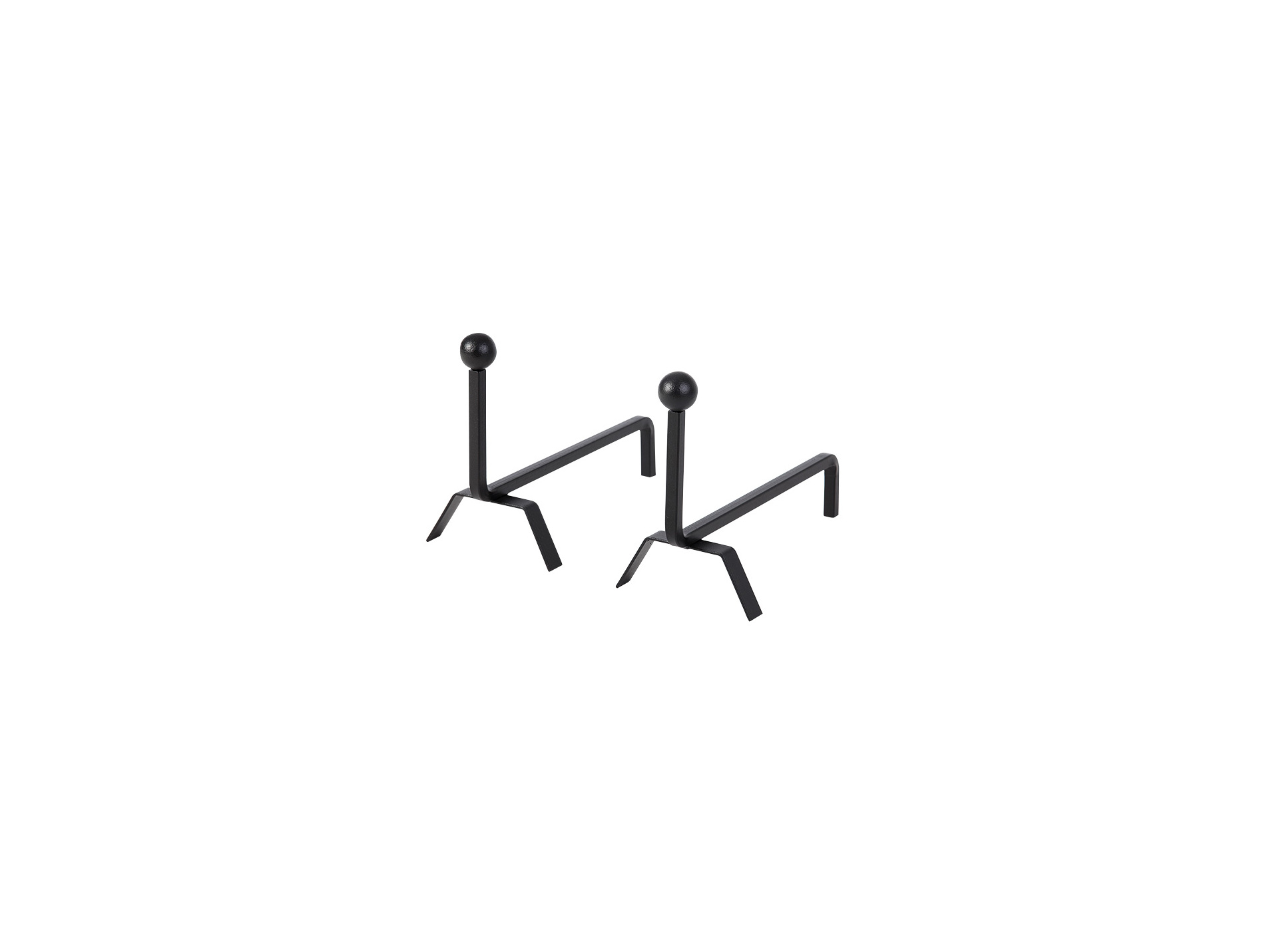Chenets noir Doppio acier