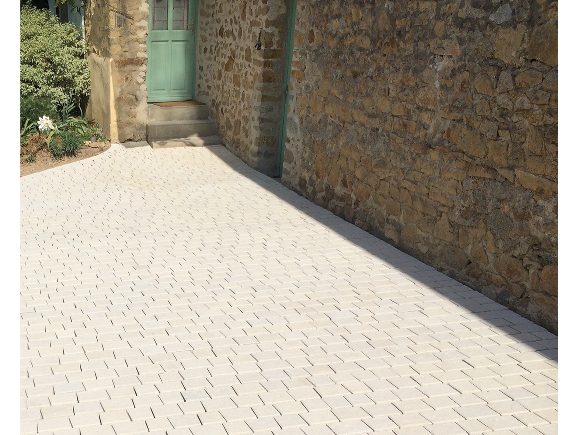 Pavé carrossable Stratura flammé 15x15cm mica