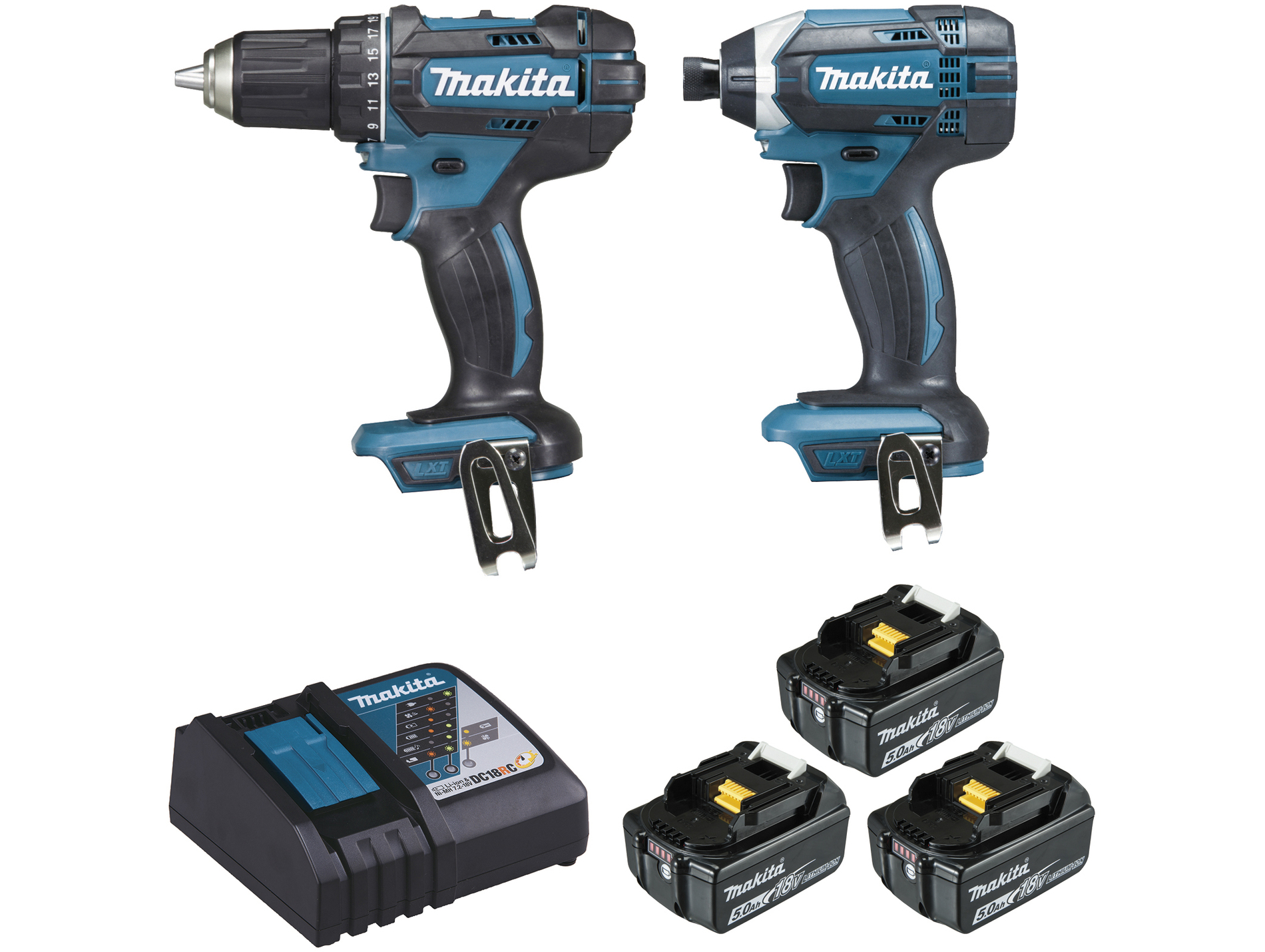 Pack MAKITA : Perceuse visseuse sans fil + Visseuse à choc 18 V