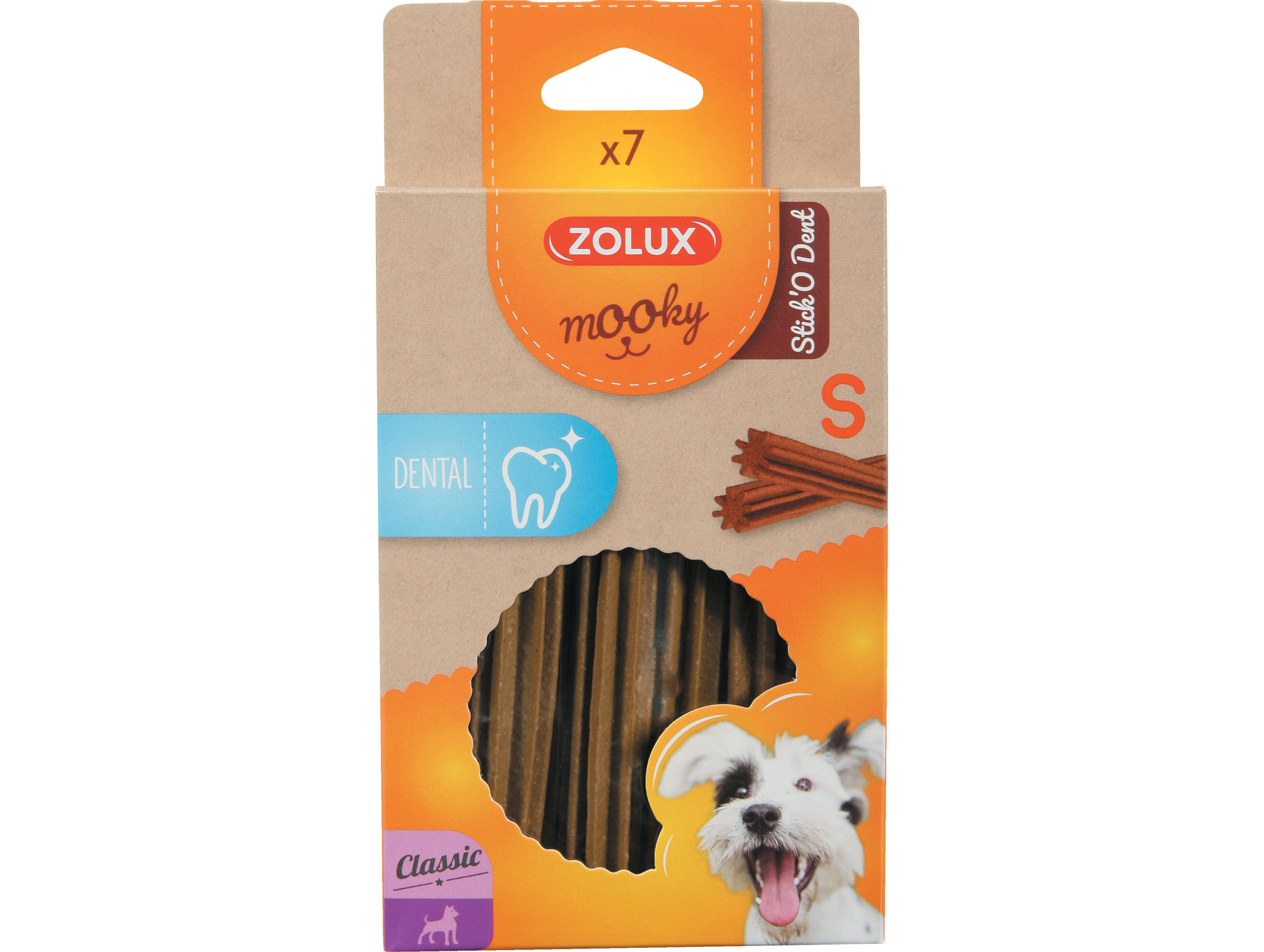 Friandises chien petit MOOKY StickO Dent x7