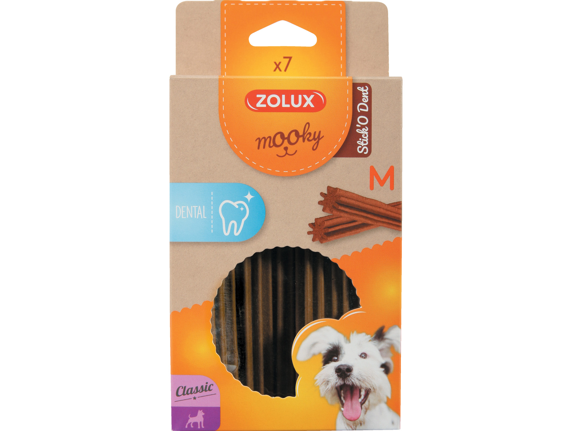 Friandises chien moyen/grand MOOKY StickO Dent x7