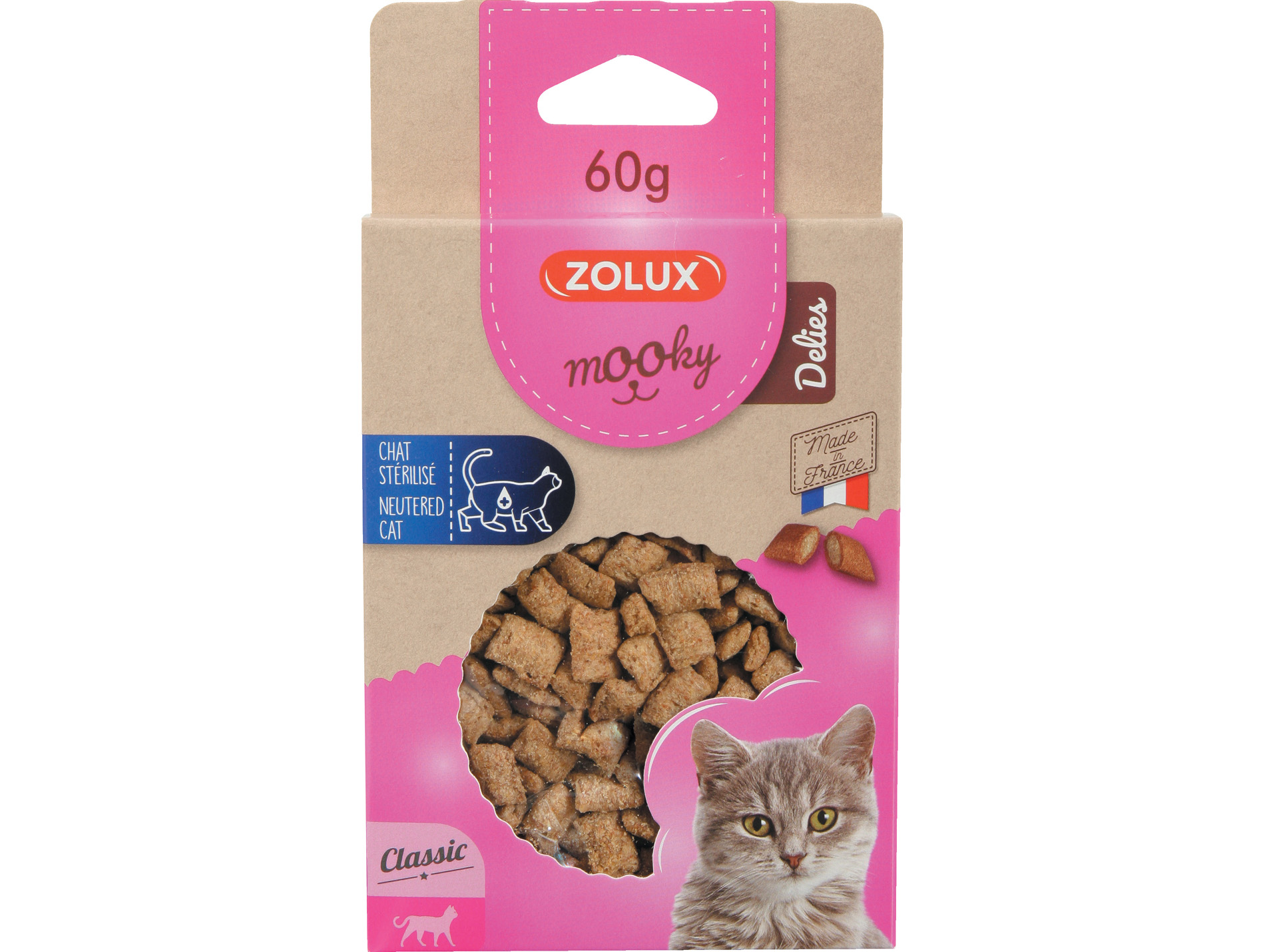Friandises chat ZOLUX Mooky chat stérilisé 60g