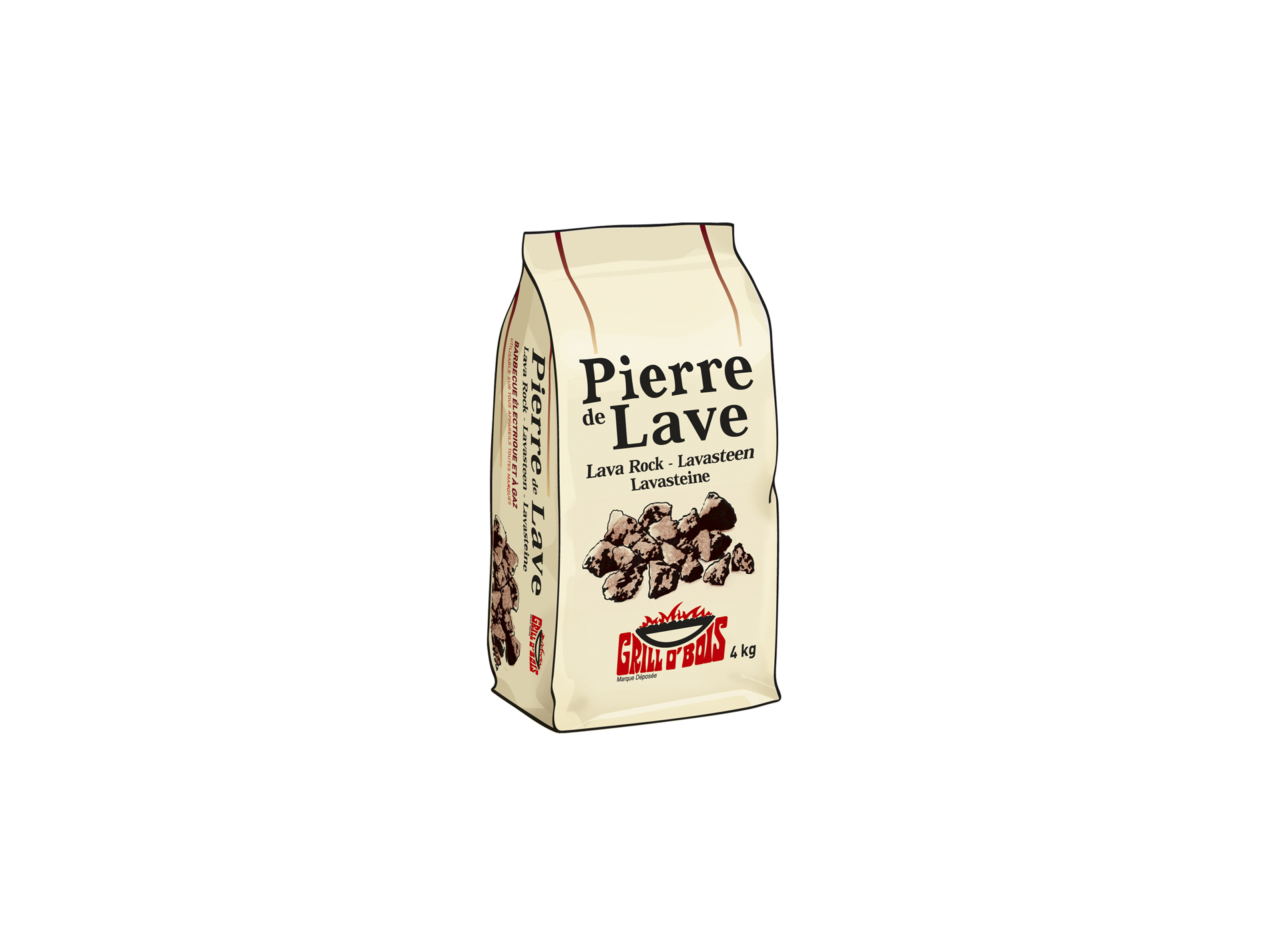 Pierre de lave GRILL O'BOIS 4Kg