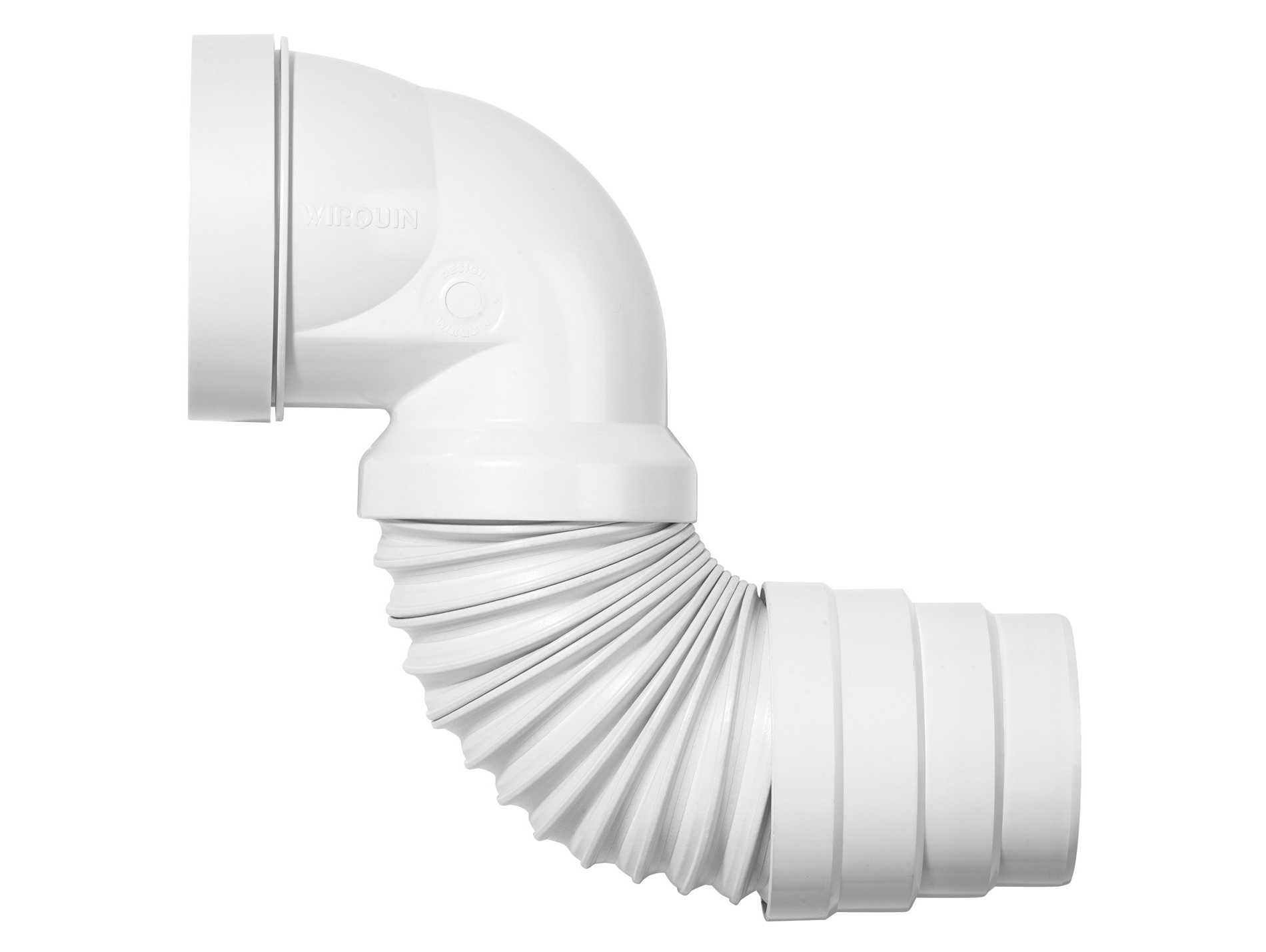 Pipe coudée extensible à armature extensible WIRQUIN de 23 à 39cm