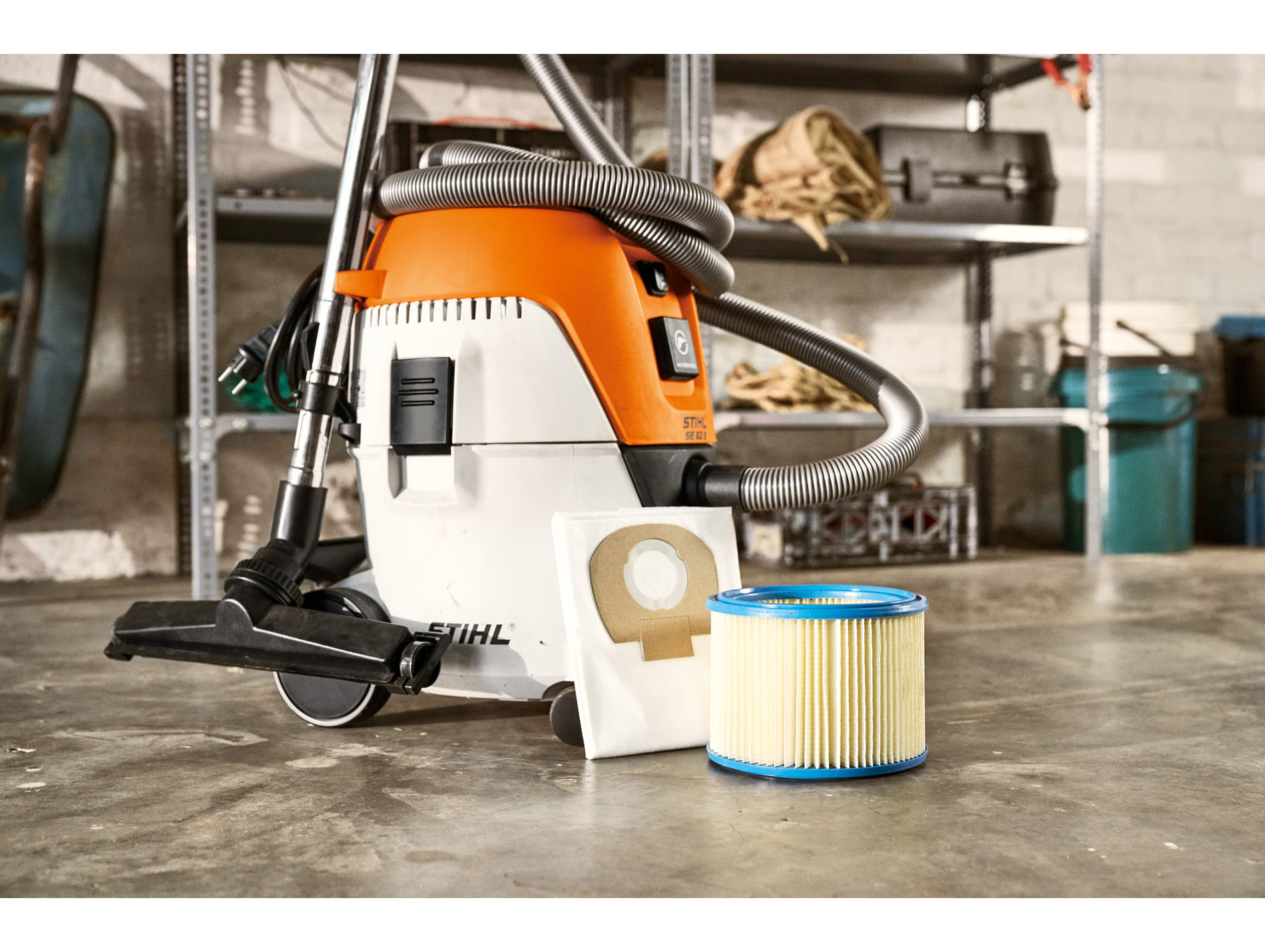 Aspirateur électrique eau et poussière STIHL SE 62 E 20L 1400W