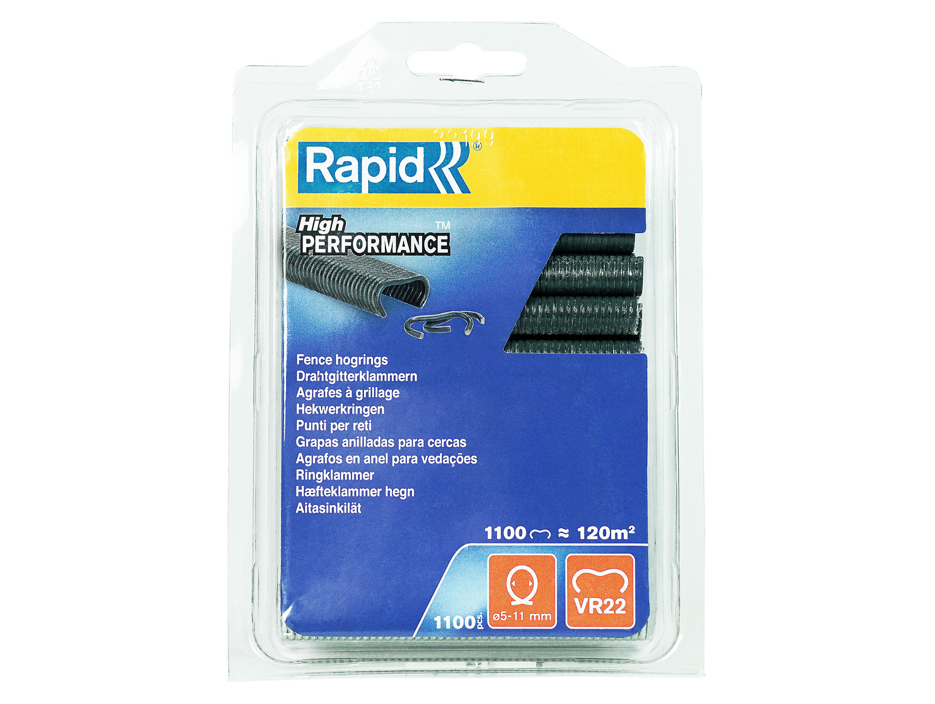 Agrafes grillage anthracite VR22 - Boîte de 1100