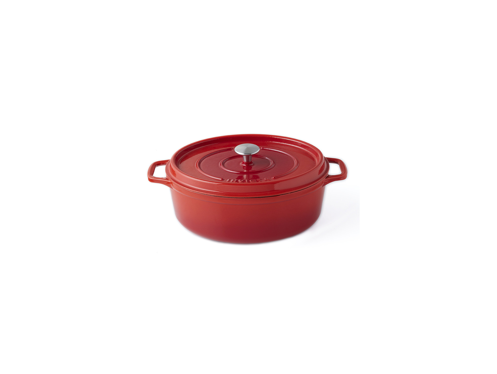 Cocotte mijoteuse INVICTA ovale tous feux 8.5L Rubis