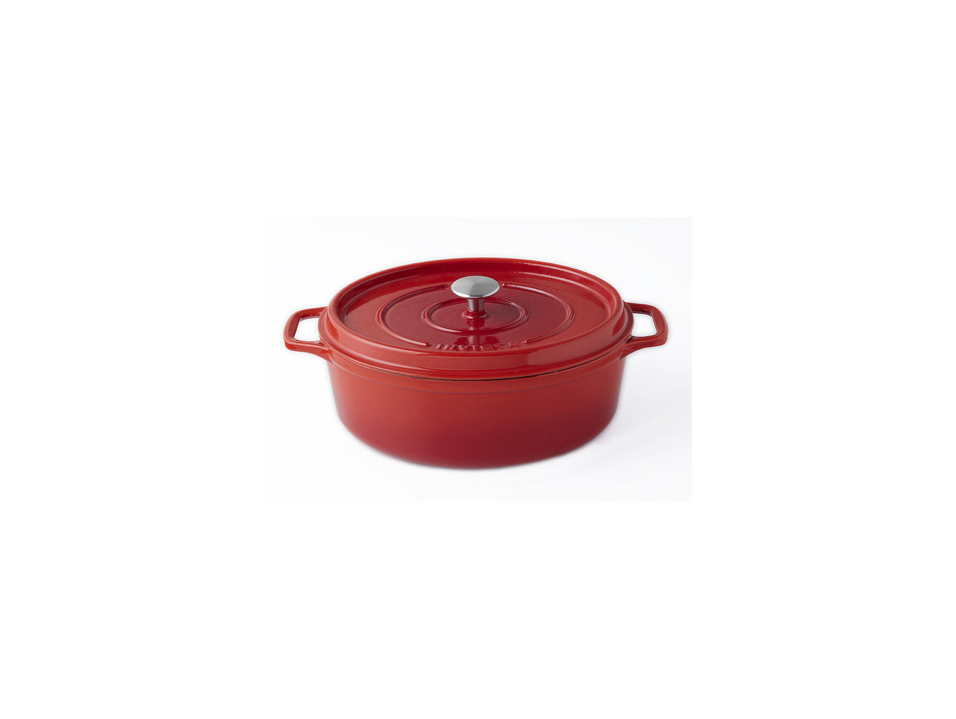 Cocotte mijoteuse INVICTA ovale tous feux 7.1L Rubis