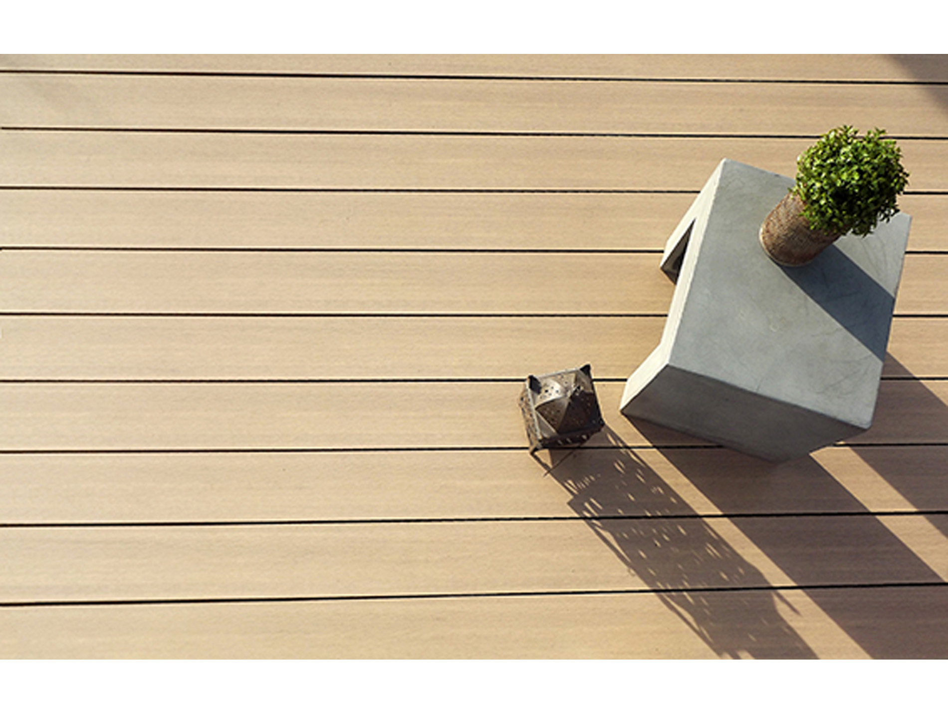 Lame de terrasse composite Optima eko 300x16,1x2,6cm moka