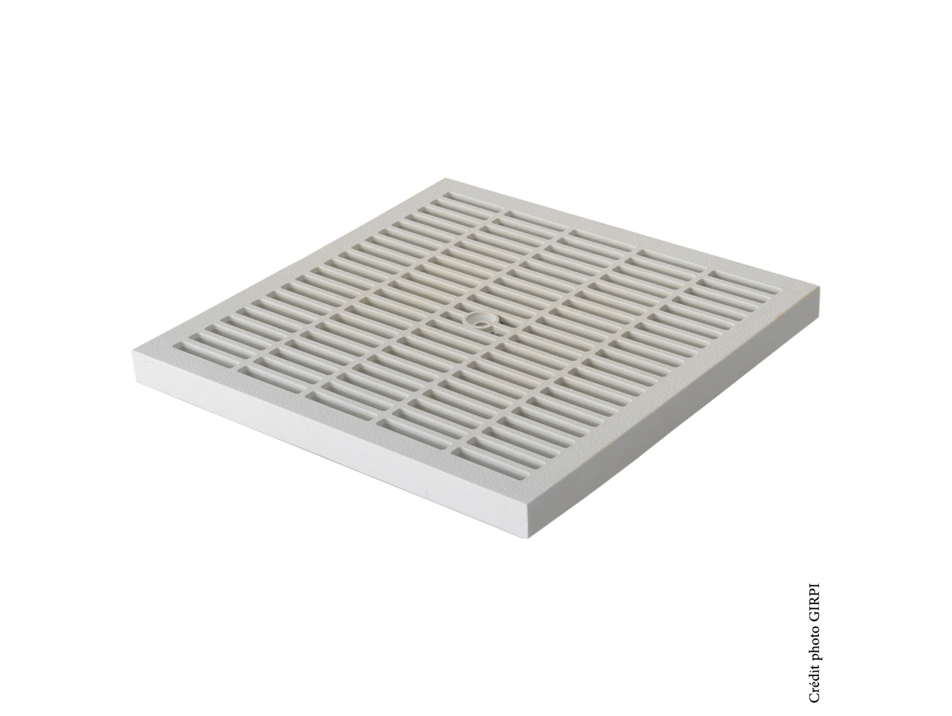 Grille de sol PVC GIRPI 284x284mm gris