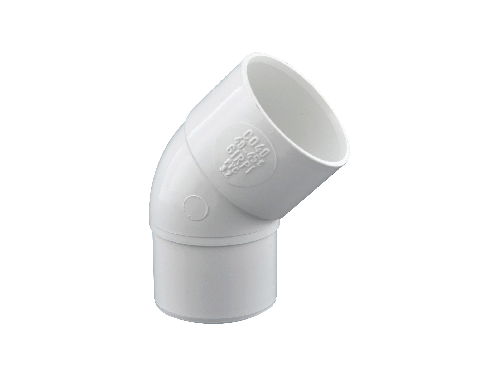 Coude évacuation 45° MF D40 Blanc
